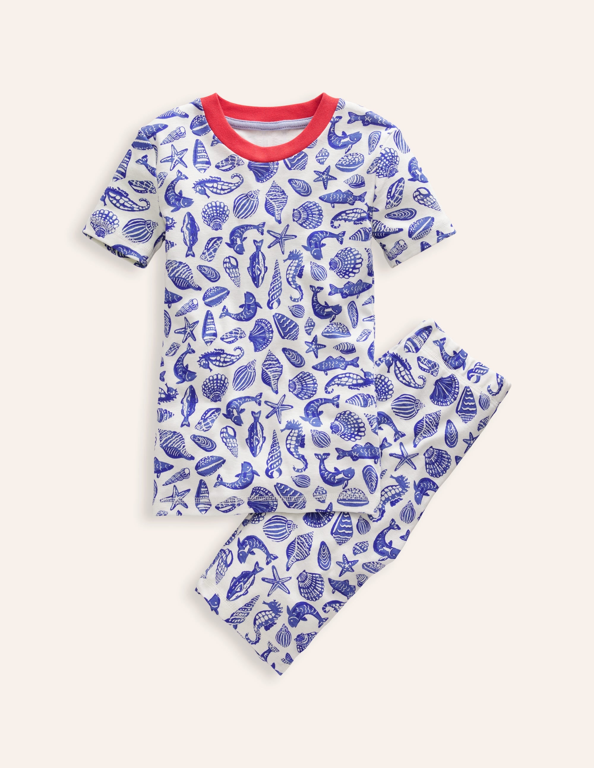  Snug Short John Pyjamas-Sapphire Blue Seashore、mySite、ashleygrahame