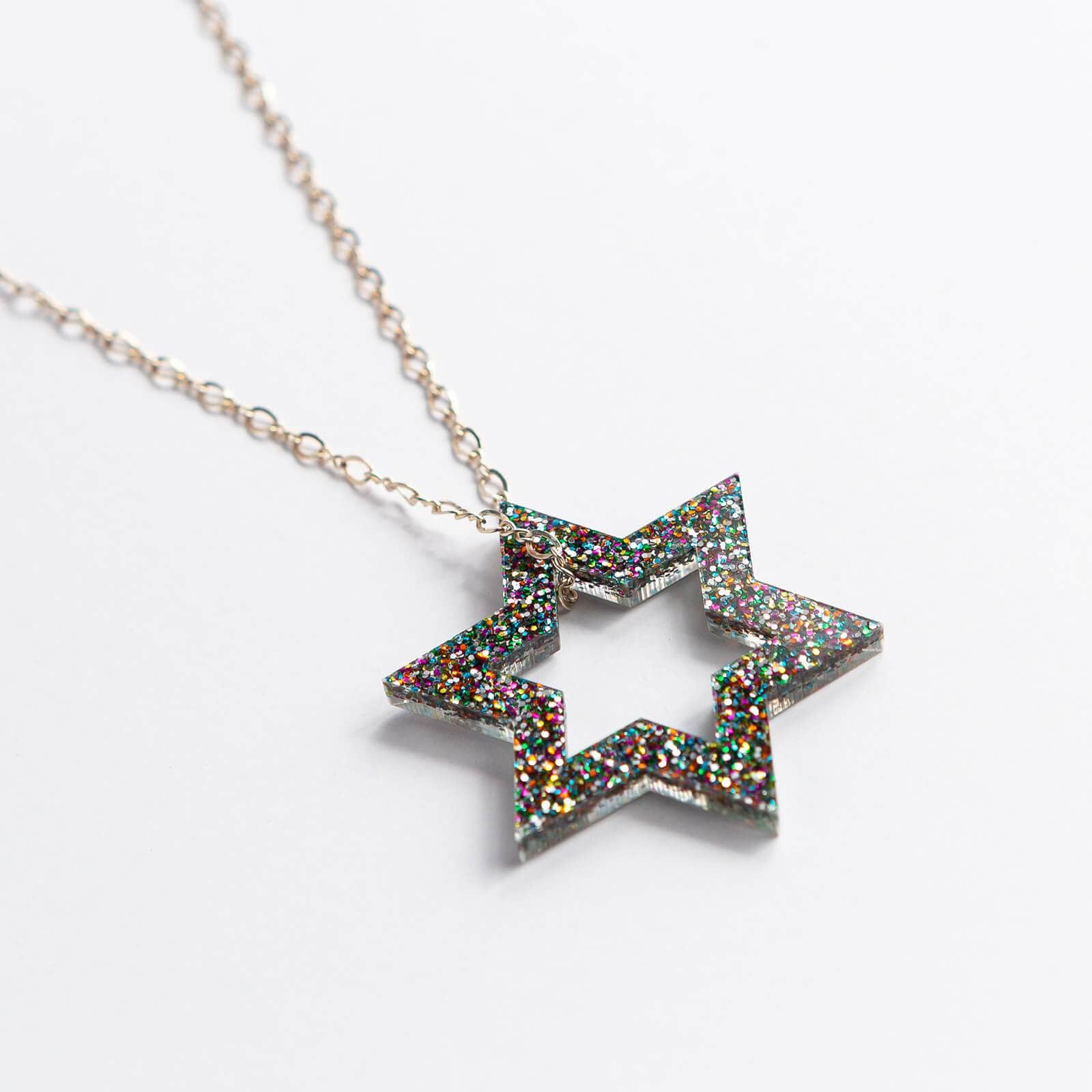 Floating Magen Necklace - Multi Glitter、mySite、topwebapps