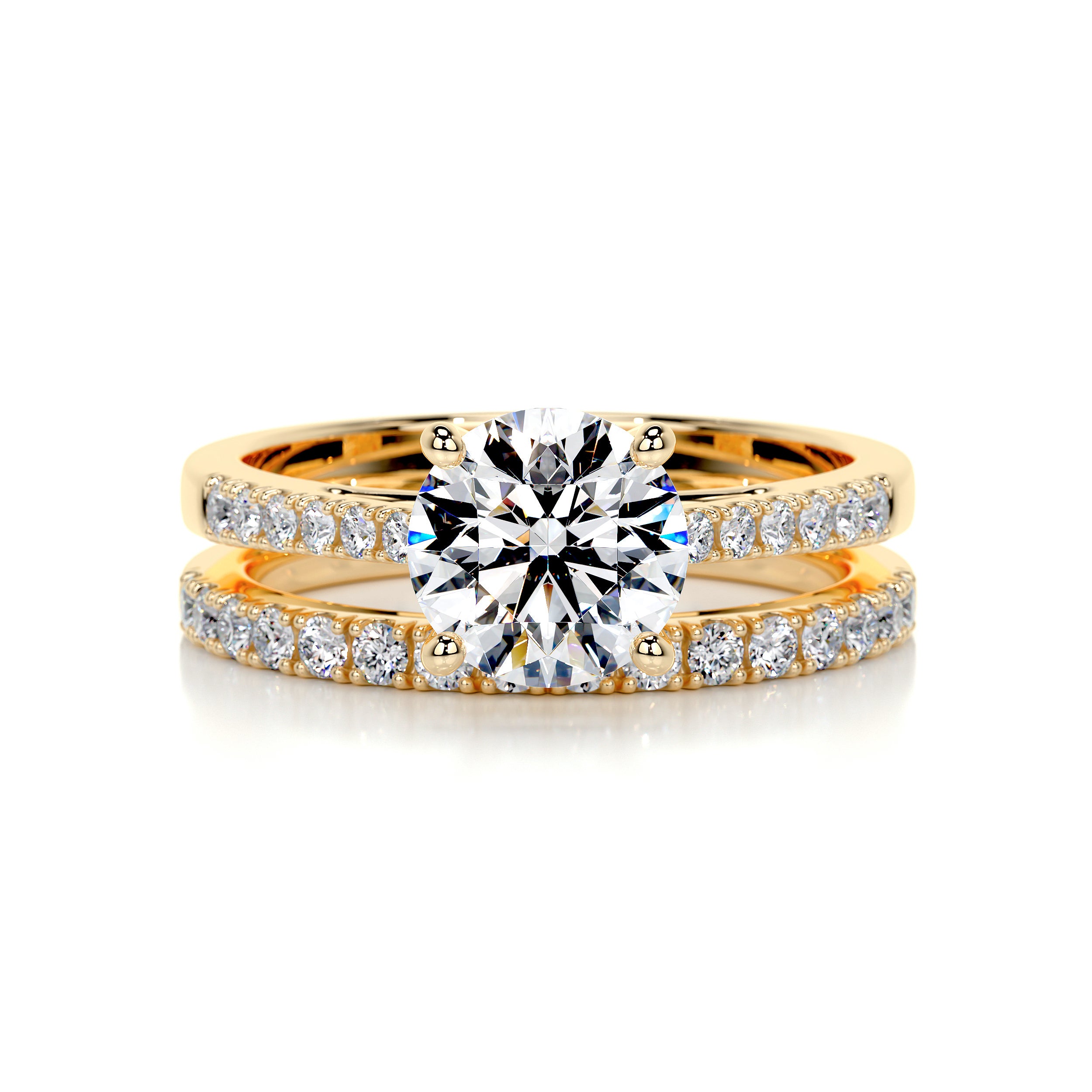 Anna Luxe Diamond Bridal Set -18K Yellow Gold、mySite、hinf8tx79