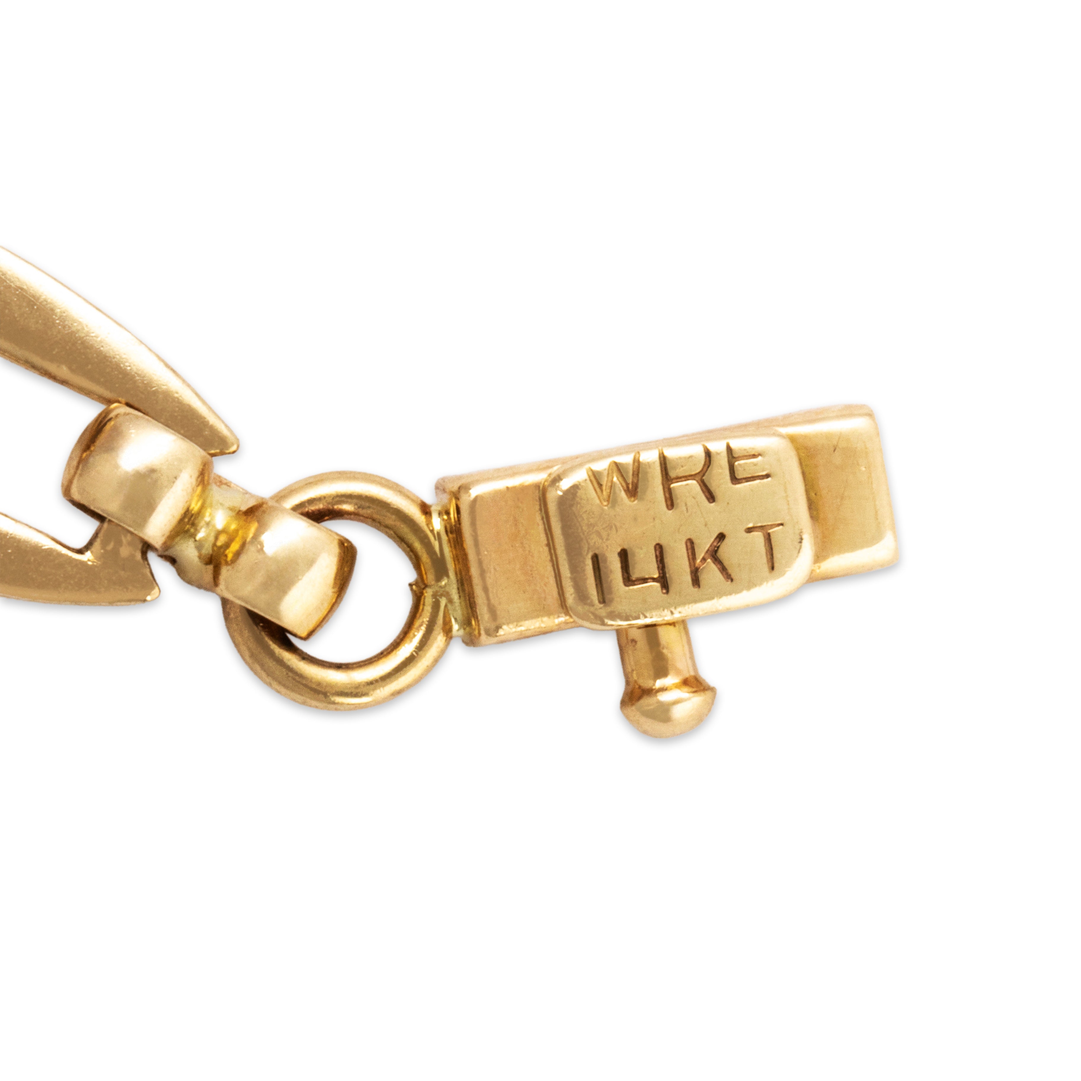 Vintage 14k Yellow Gold 3.7cttw Onyx Oblong Link Bracelet 7.25、mySite、hinf8tx79