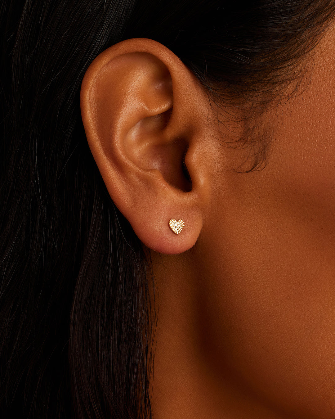 Diamond Vintage Heart Single Stud、mySite、hinf8tx79