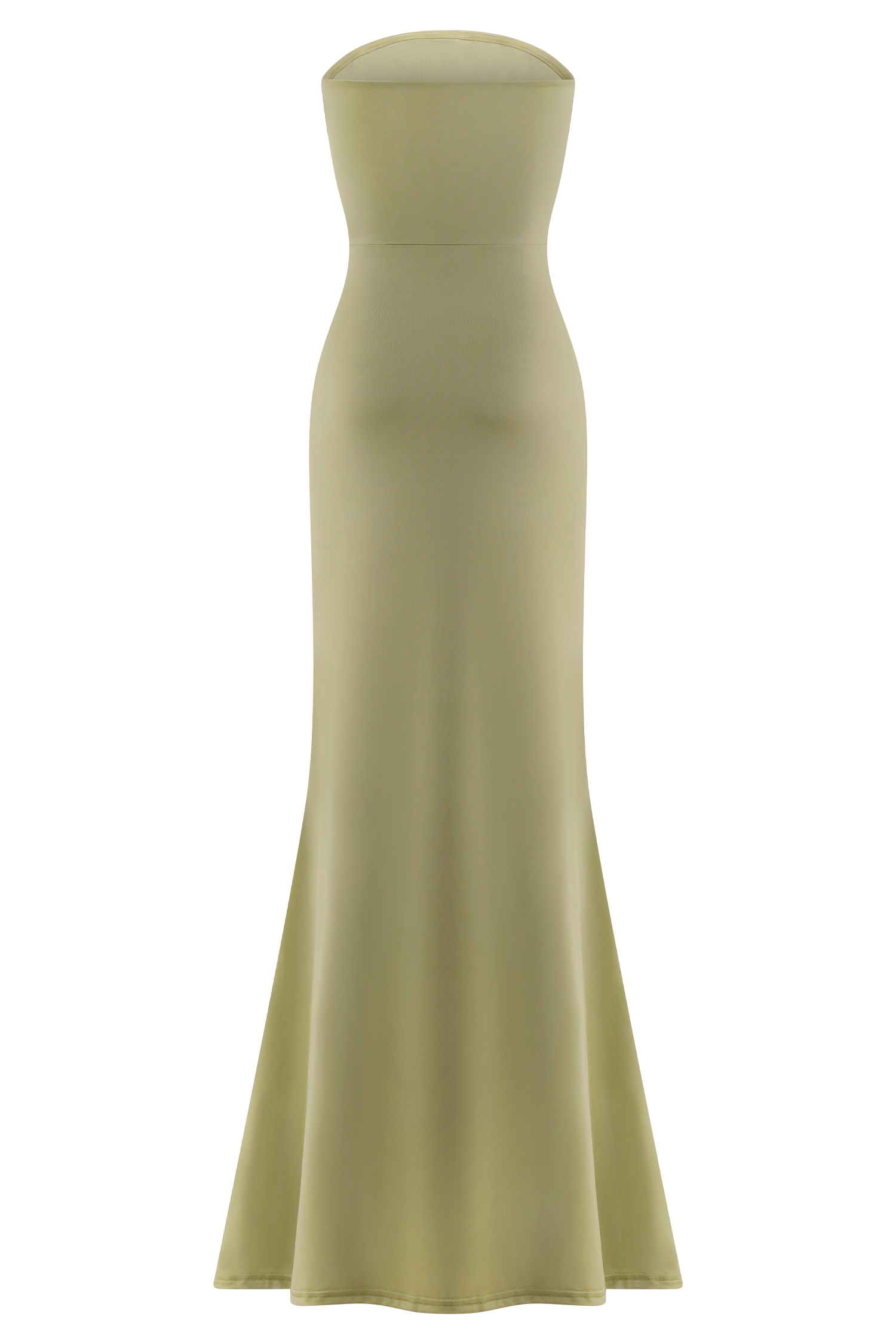 Madison Strapless Slinky Maxi Dress - Sage、mySite、solidvoid