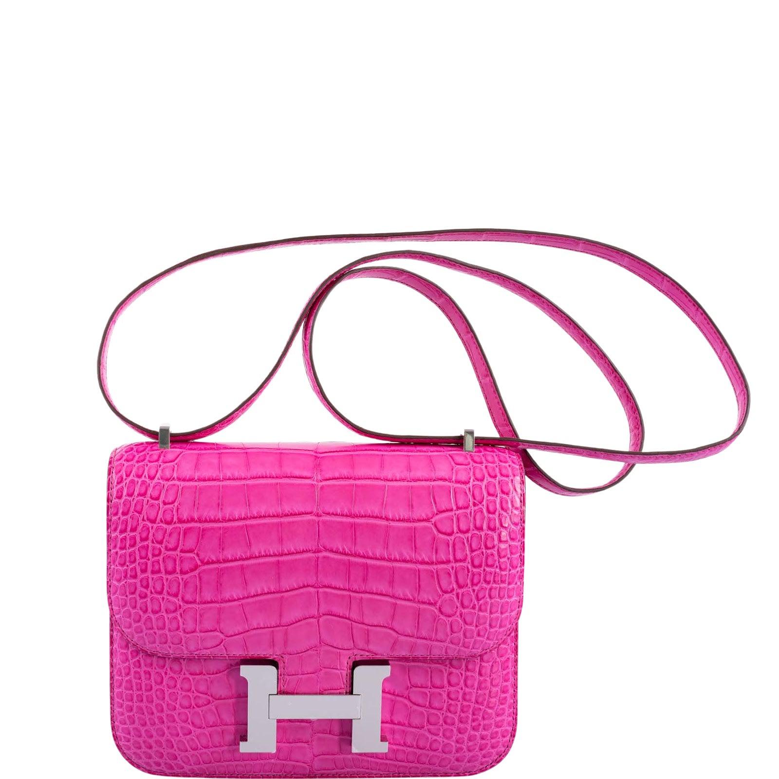 Hermès Constance 18 Rose Shocking Matte Alligator Palladium Hardware、mySite、garminoutage.com