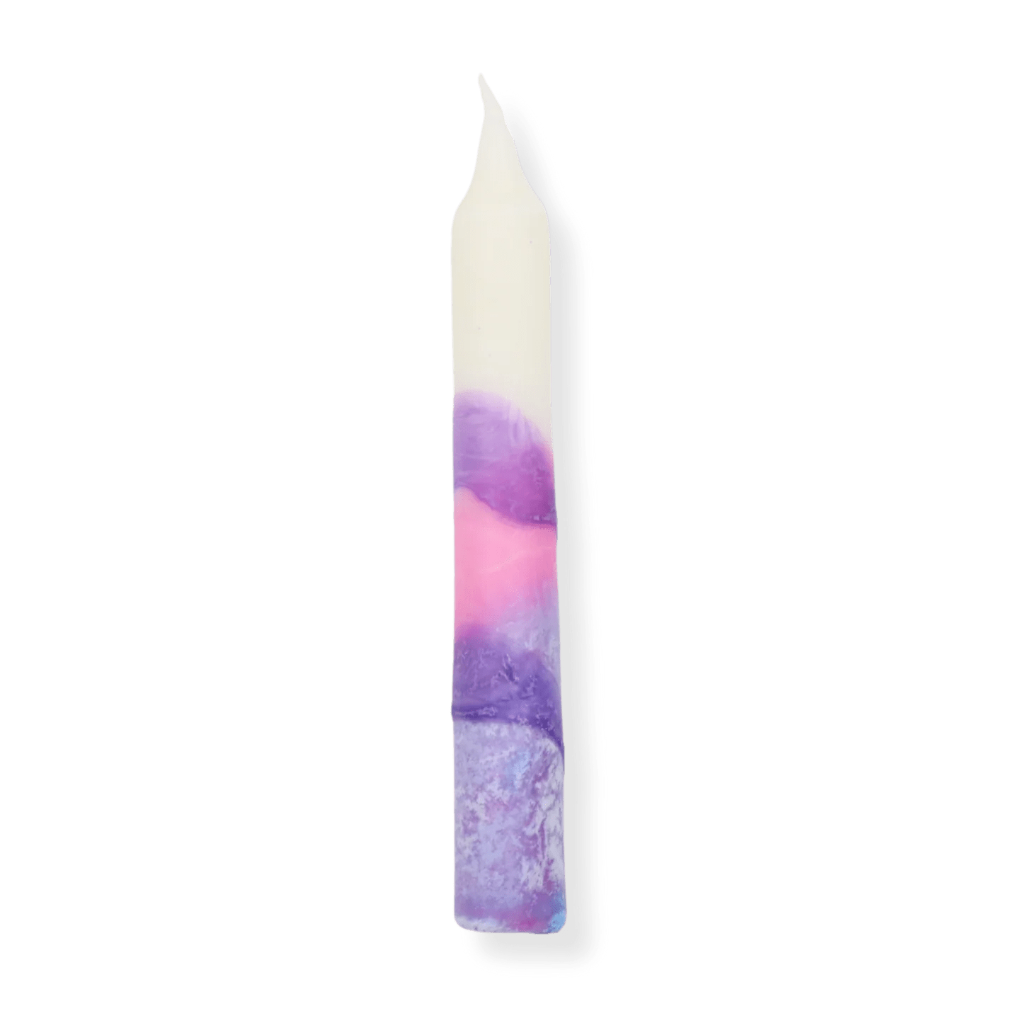 Israeli Hand-Crafted White, Pink and Purple Shabbat Candles | Set of 12、mySite、topwebapps