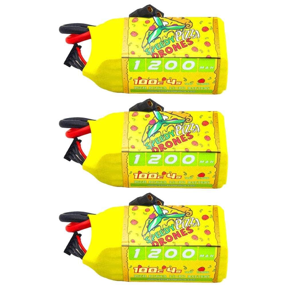  3 PACK of CNHL SpeedyPizza 14.8V 4S 1200mAh 100C LiPo Battery - XT60、mySite、merchandisen