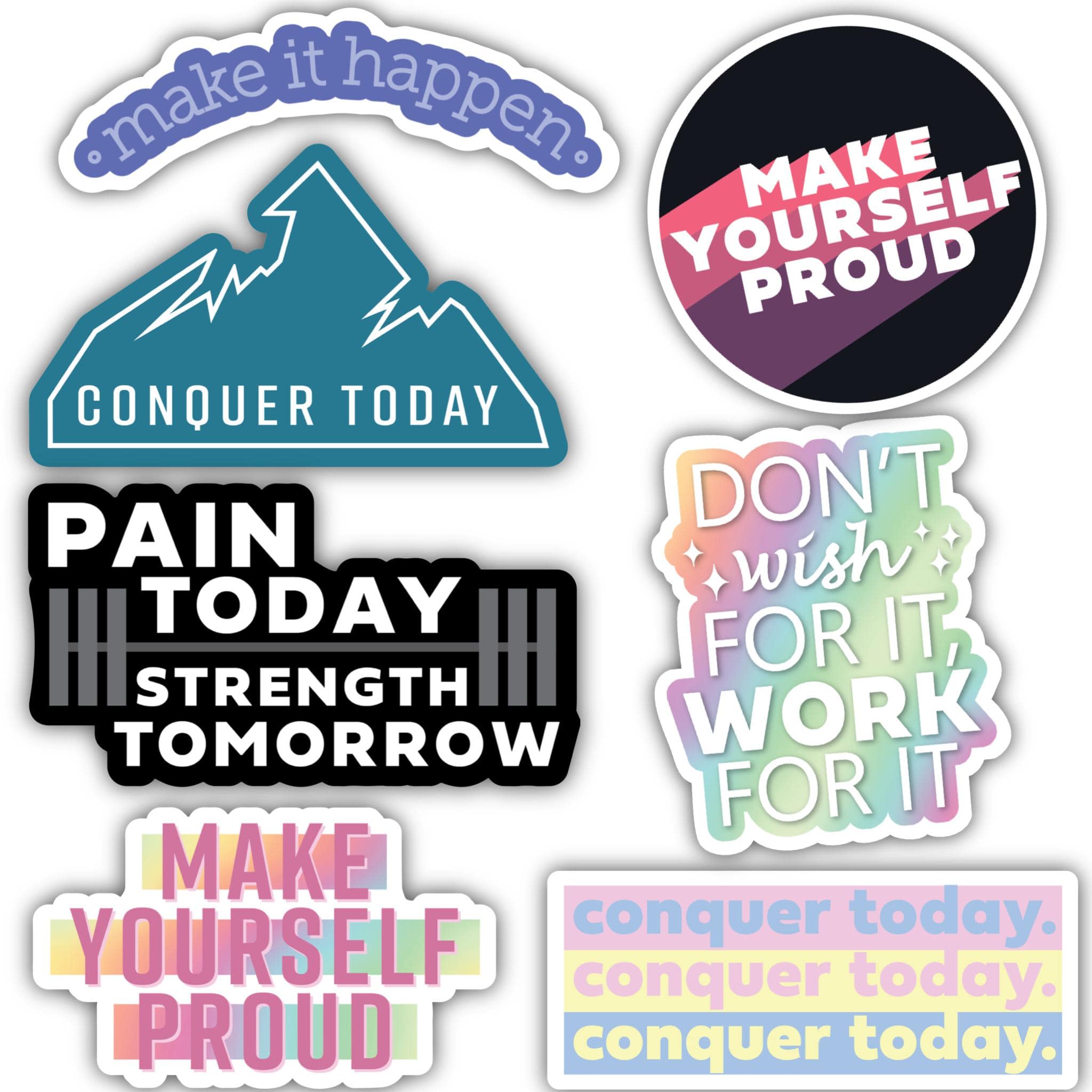  Gym/Motivation Sticker 7 Pack、mySite、elrpsem3k