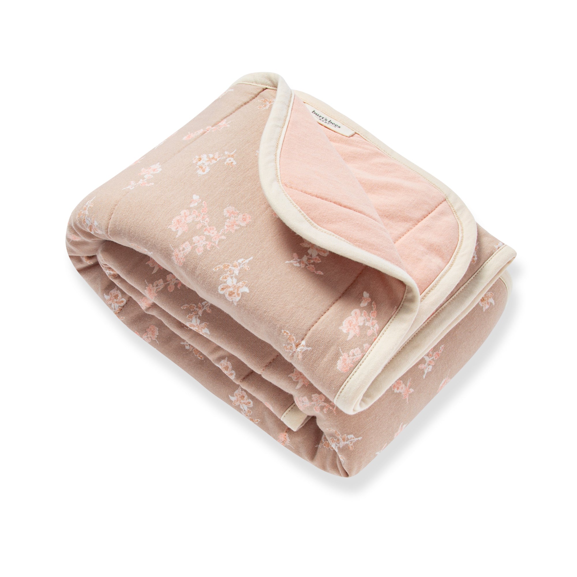 Whimsical Floral Organic Cotton Reversible Baby Blanket、mySite、g9winljtr