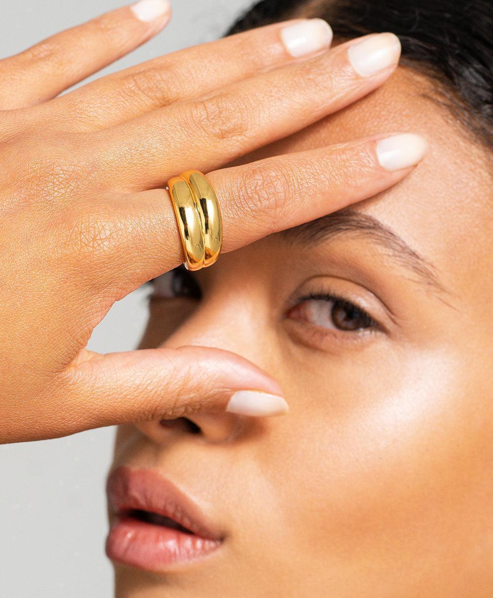  Meja Ring 18ct Gold Plated