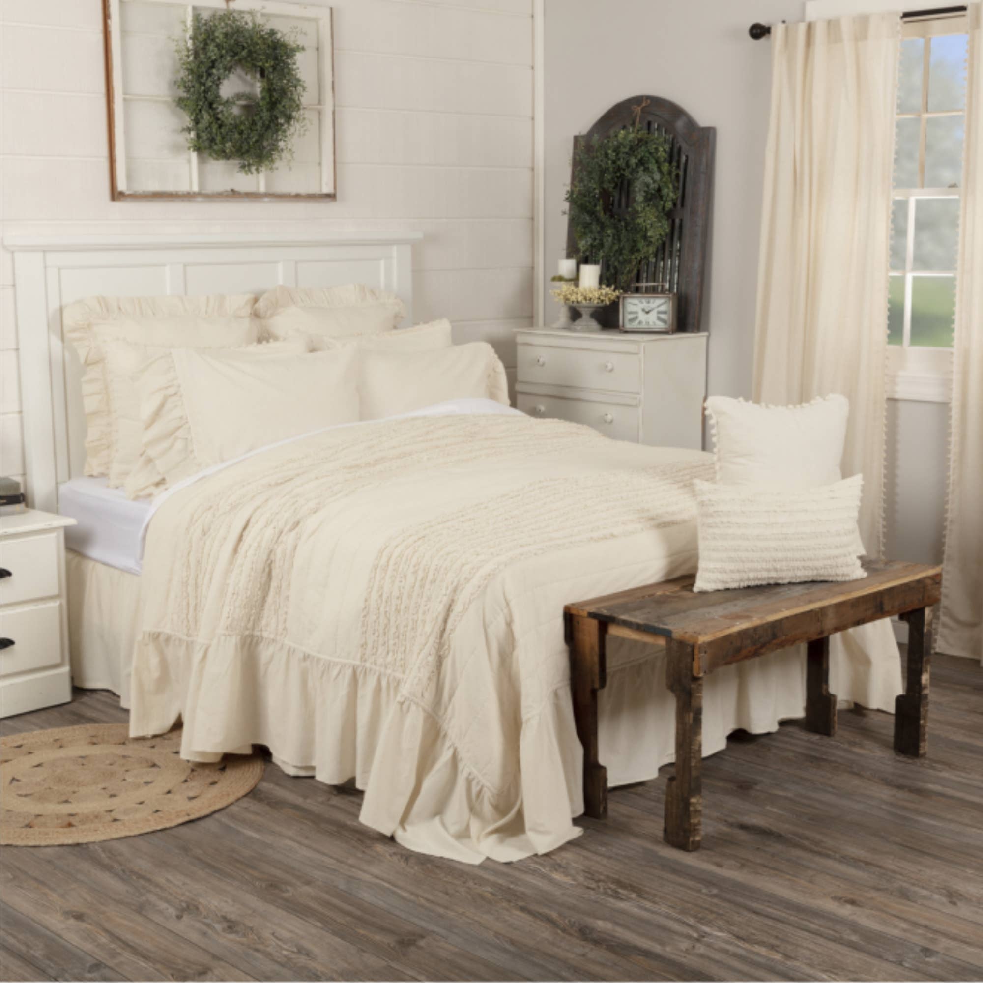 VHC Brands - Olivia Queen Quilt 90Lx80W+12、mySite、g9winljtr