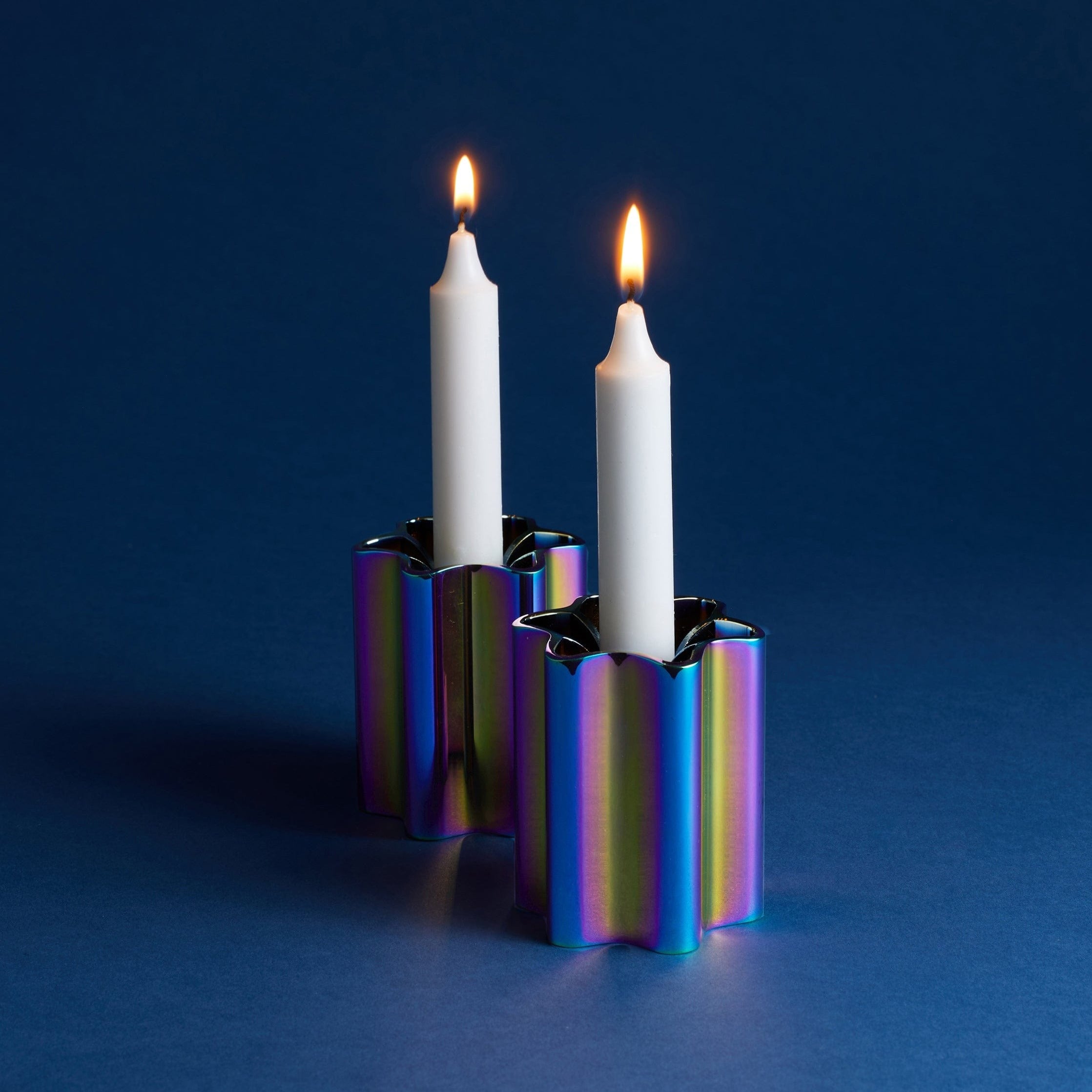 Modern Mensch Shabbat Candle Holders - Rainbow、mySite、topwebapps