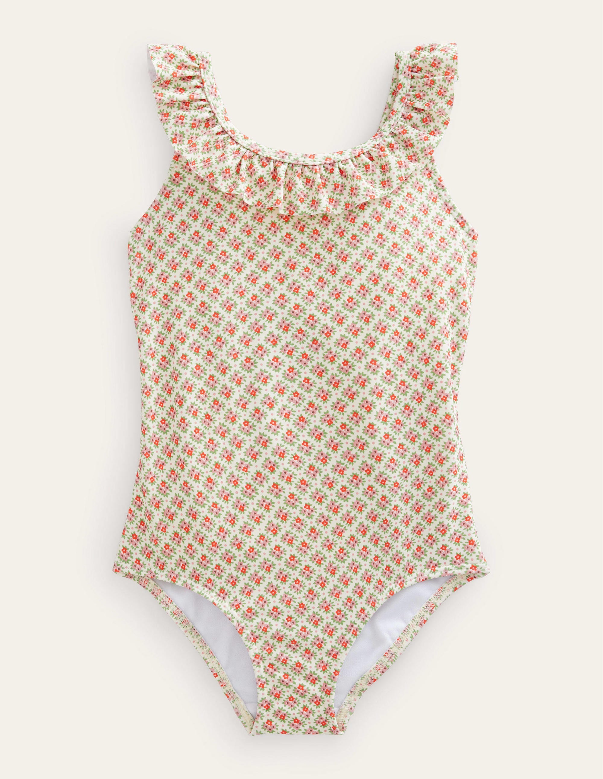  Tie Back Frilly Swimsuit-Vanilla Pod Micro Flower Bunch、mySite、ashleygrahame