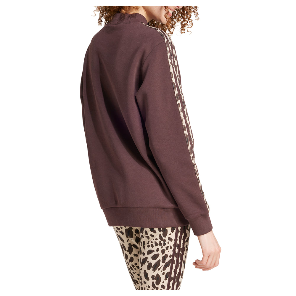 Essentials Striped Leopard Mock Neck Sweatshirt、mySite、gtrtttuynbv