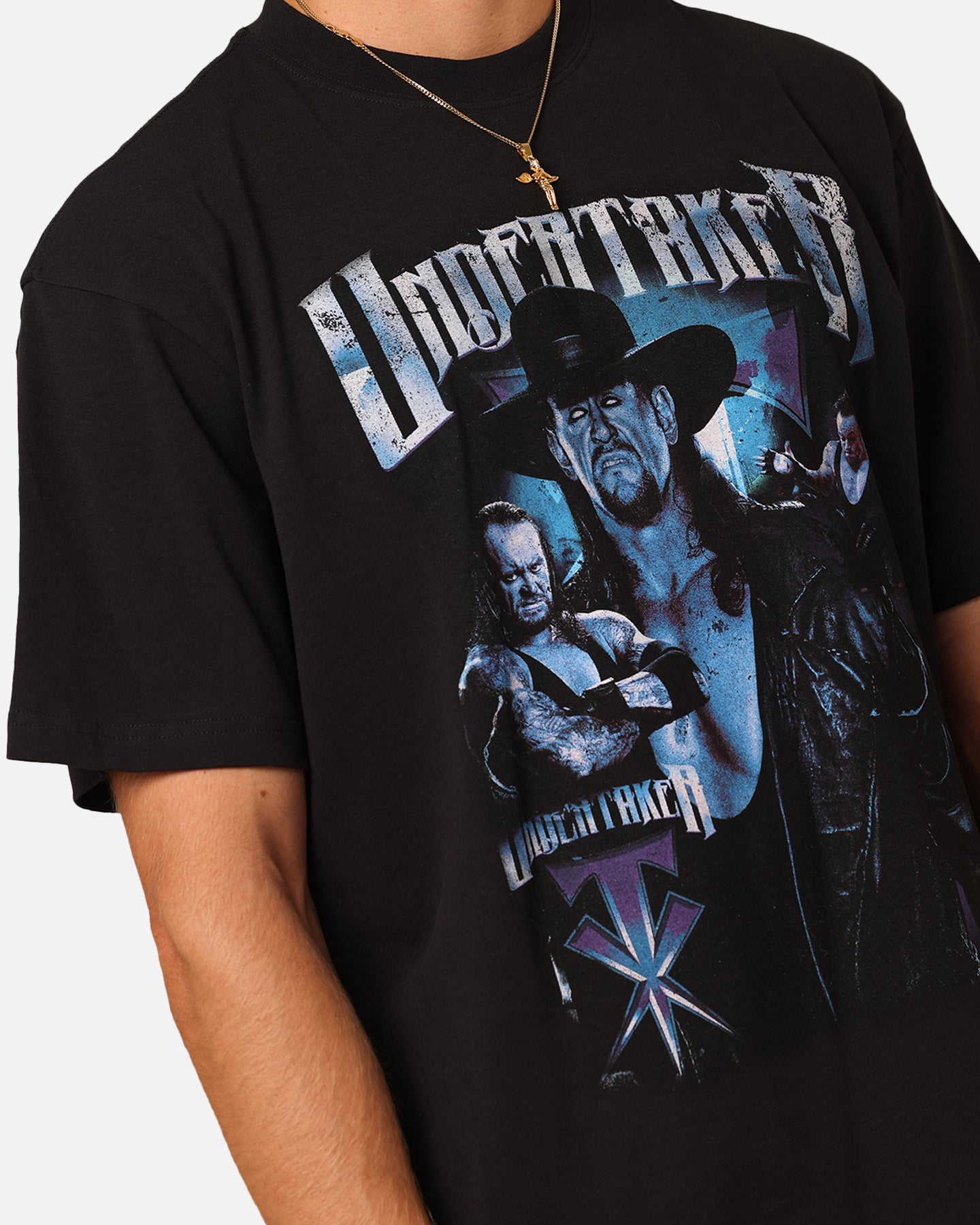 Mitchell & Ness X WWE The Undertaker T-Shirt Overdyed Black、mySite、zt4zffjzw