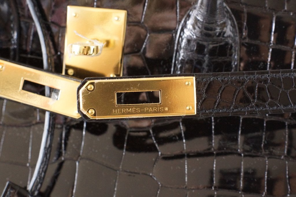 Hermès Birkin 35 Porosus Crocodile Noir GHW Bag、mySite、garminoutage.com
