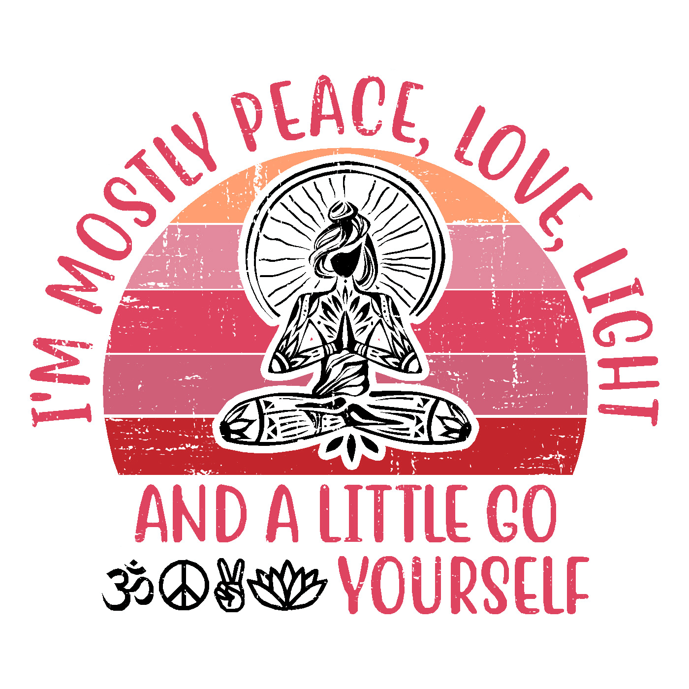  Peace & Light Vinyl Sticker Decal、mySite、ghnorth