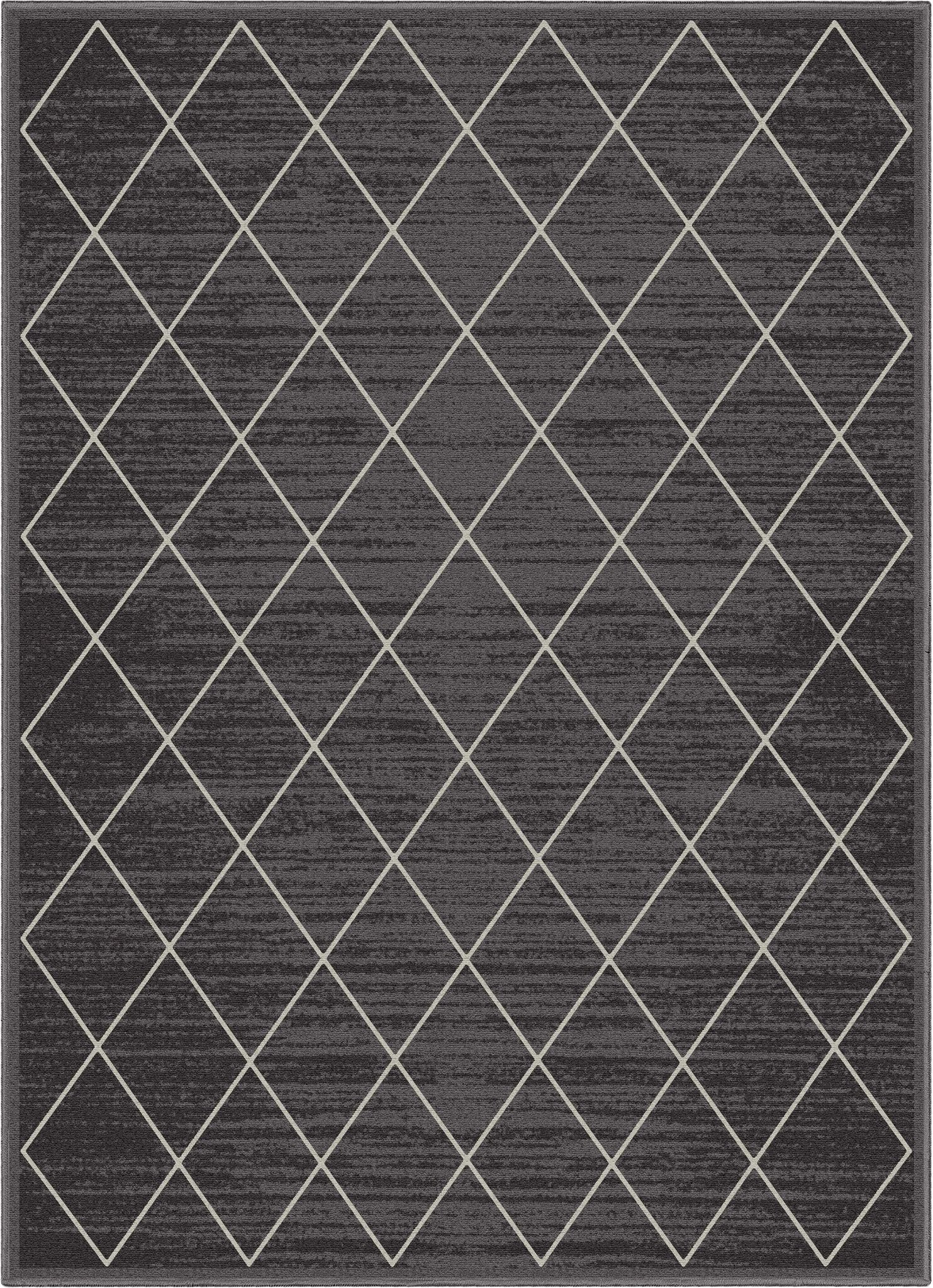 Clover Grey Modern Trellis Flat-Weave Cotton Backing Rug、mySite、gigharbornorthrealestate