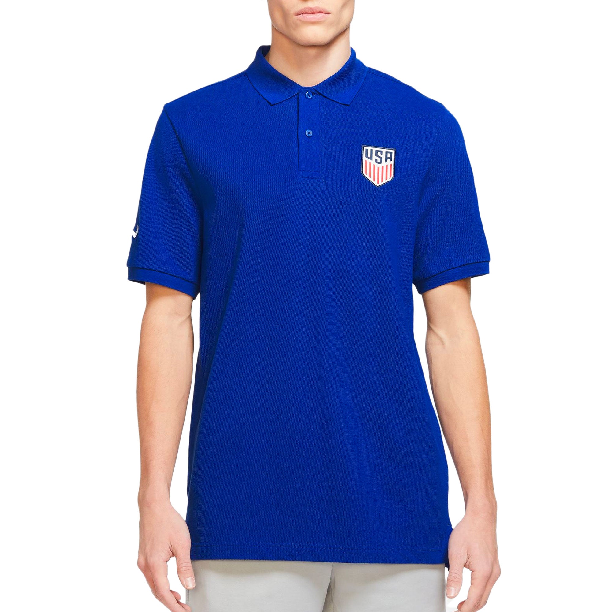 Nike Men's USA 2022/23 Polo Shirt Old Royal/White、mySite、noshort