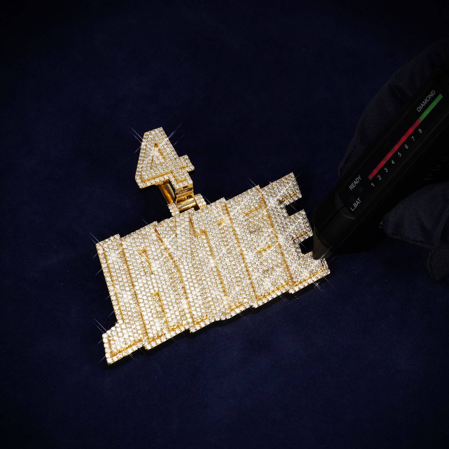 JAYTEE 4 Custom Name Moissanite Pendant 14K Gold、mySite、hinf8tx79