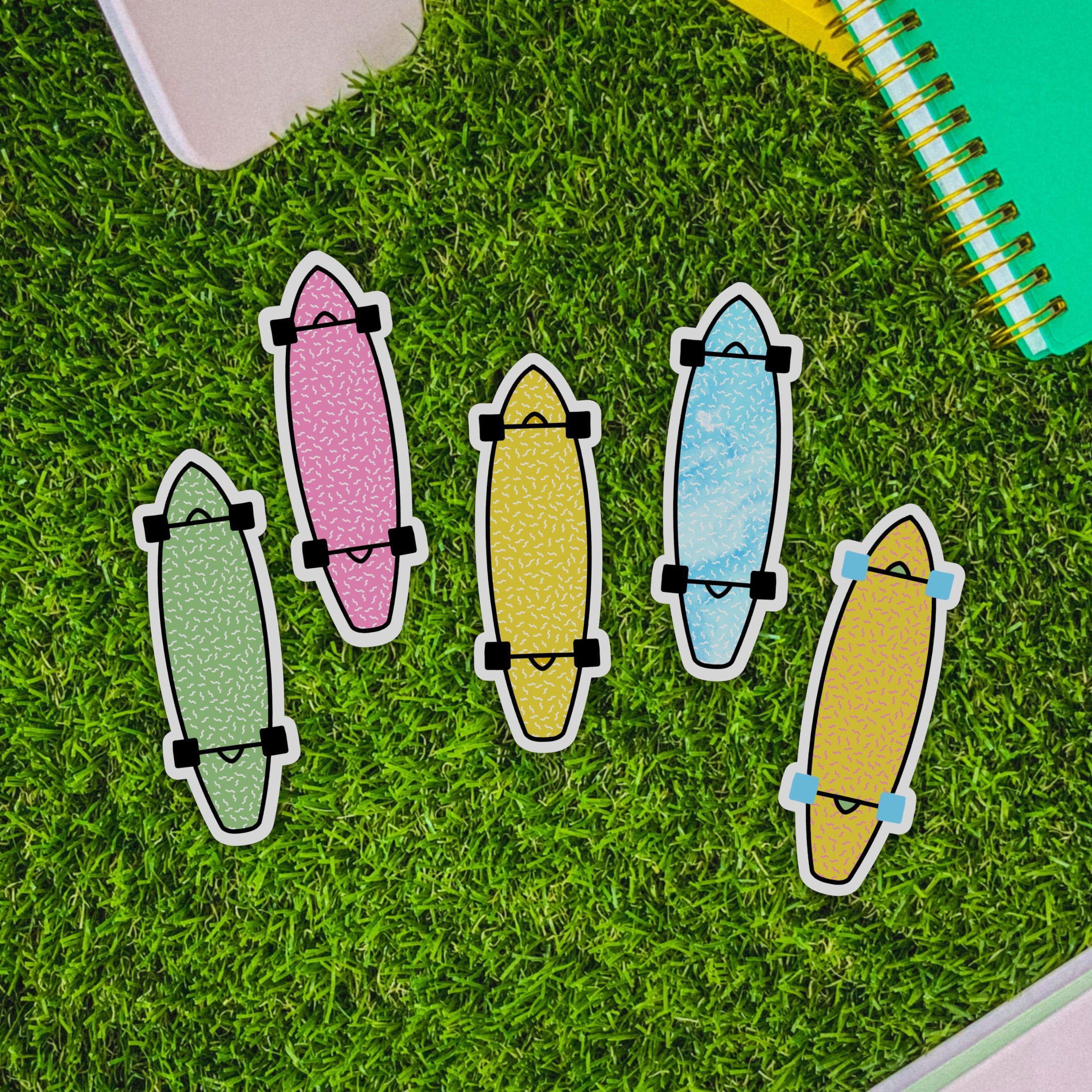 Longboard Aesthetic Sticker 5 Pack、mySite、elrpsem3k