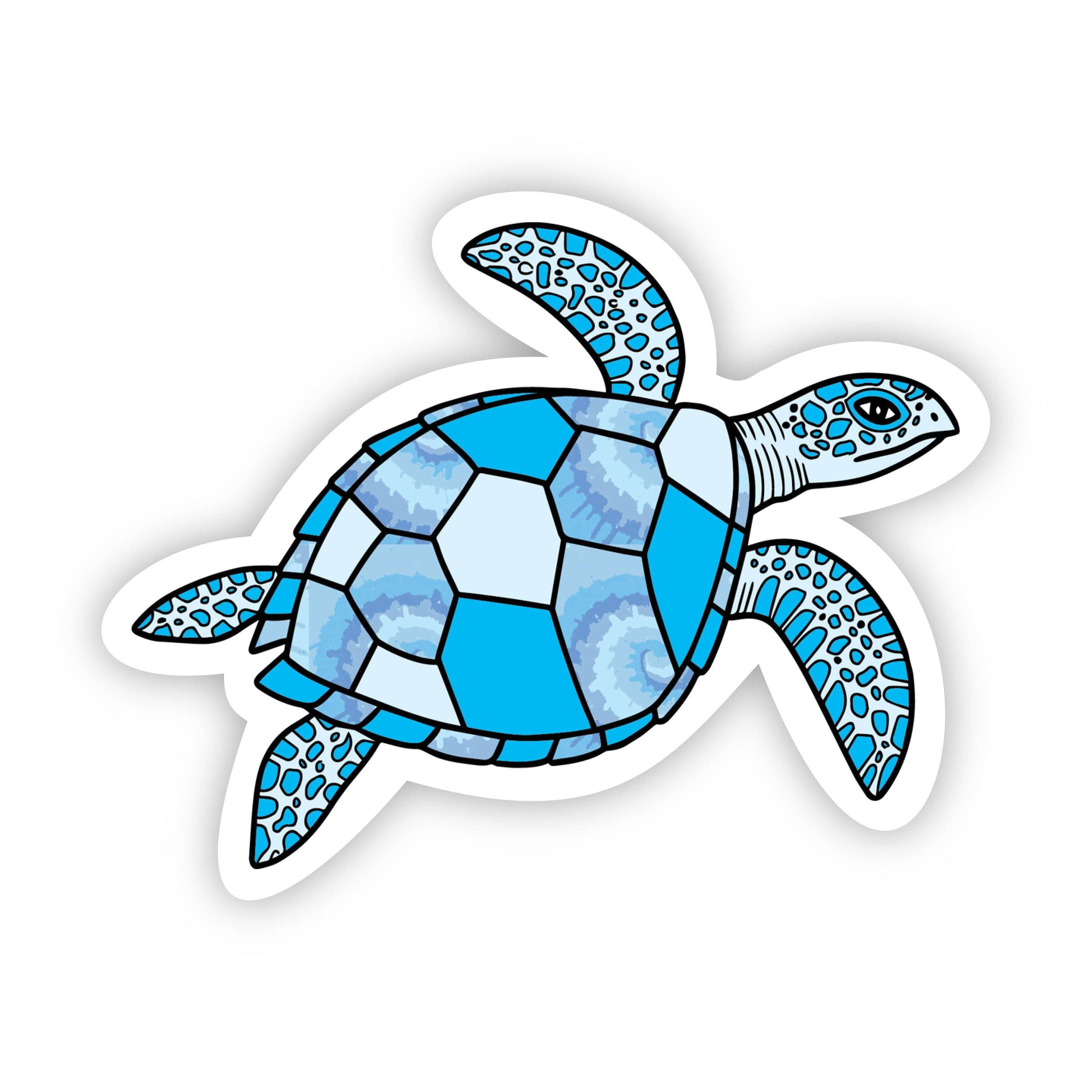  Sea Turtle Blue Aesthetic Sticker、mySite、elrpsem3k