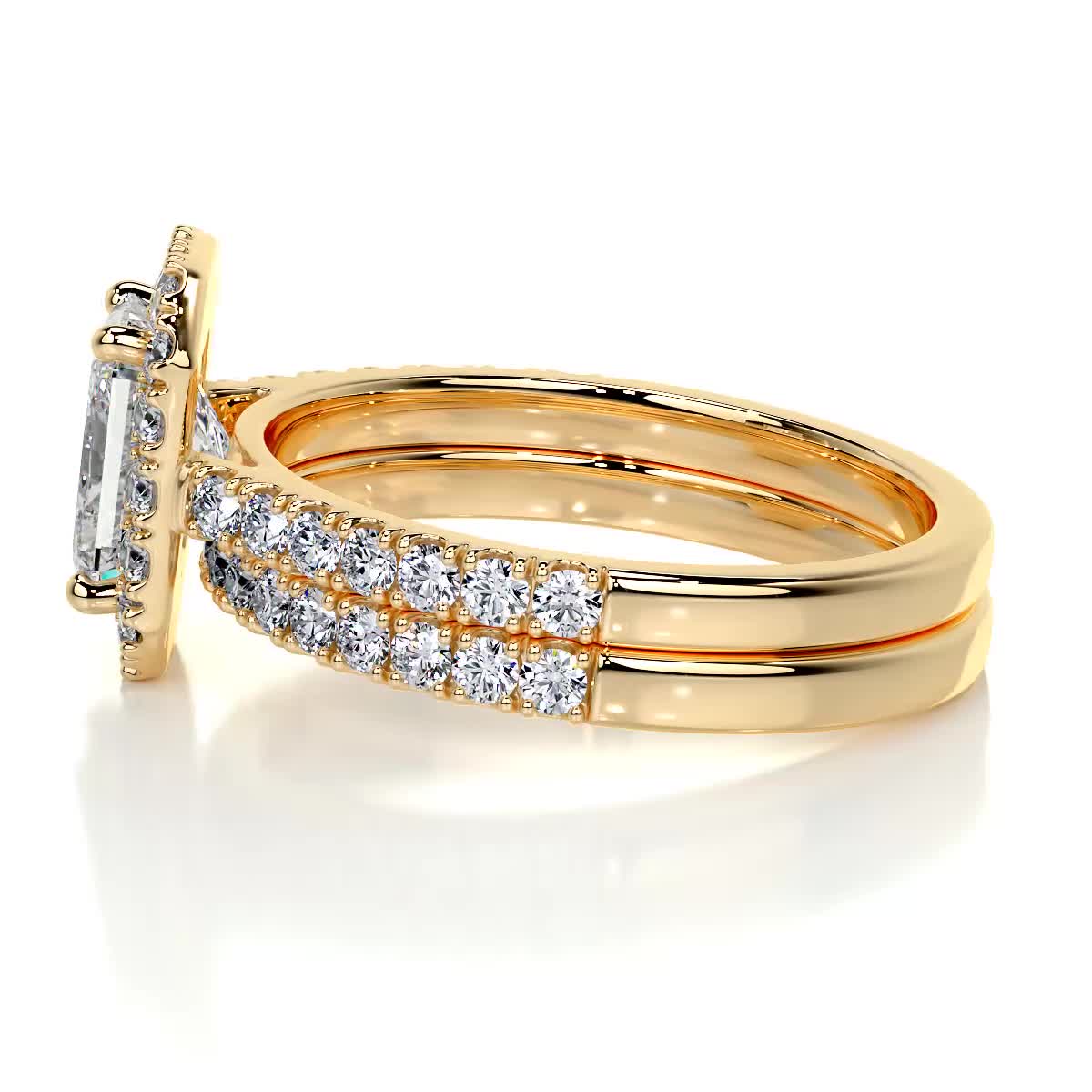 Andrea Lab Grown Diamond Bridal Set -18K Yellow Gold、mySite、hinf8tx79
