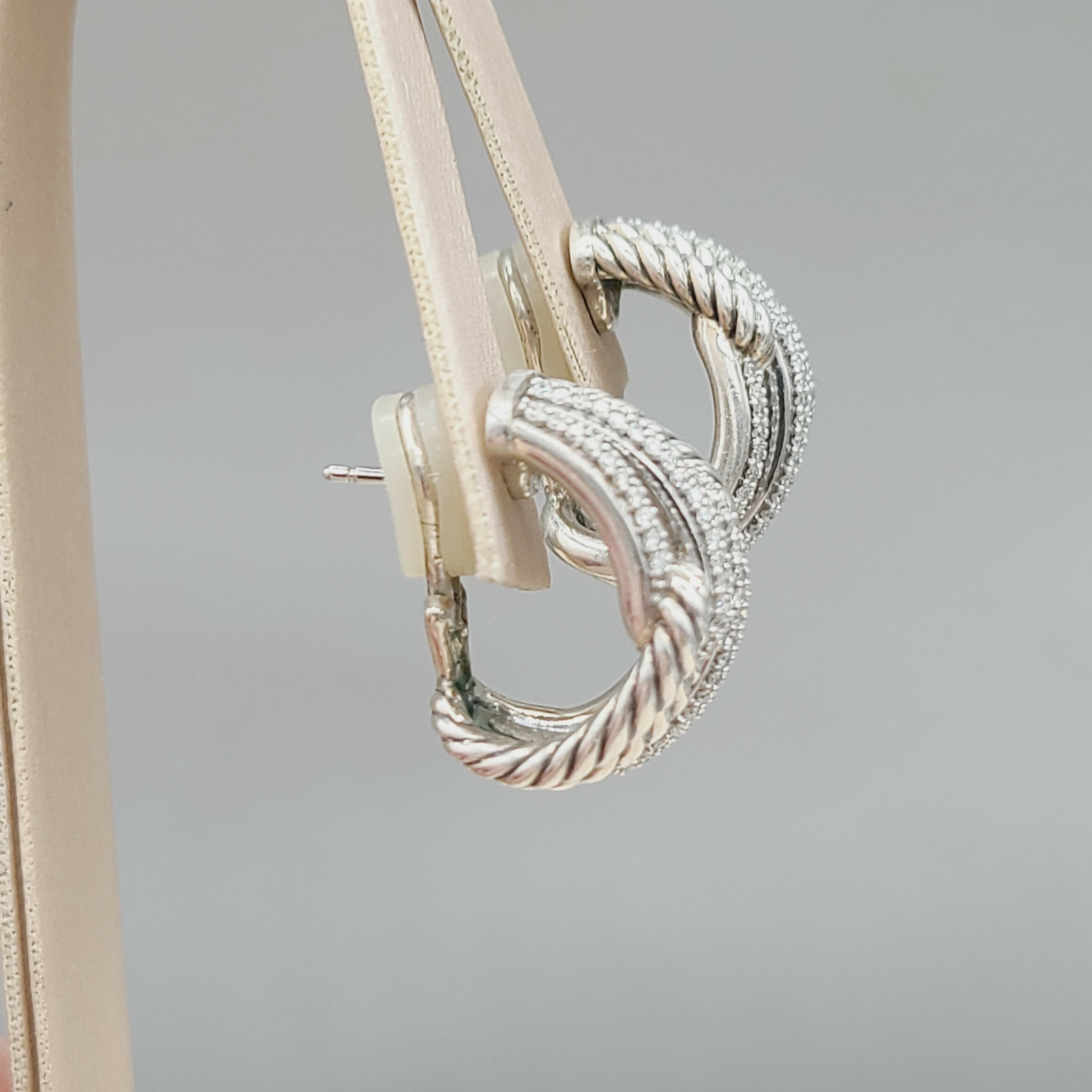 David Yurman Labyrinth Earrings Double Loop with Diamonds、mySite、hinf8tx79