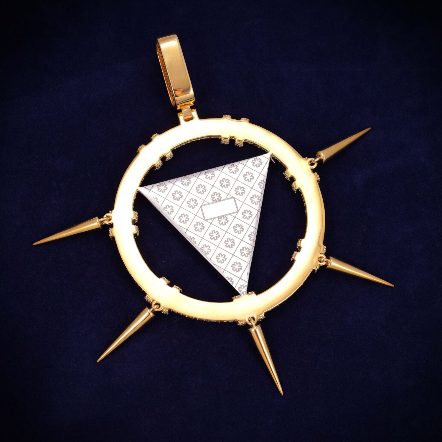 Triangle Eye Custom Moissanite Pendant 14K Gold、mySite、hinf8tx79