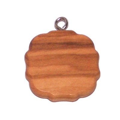 4 Icons Olive wood with Embedded pewter Cross (2.5cm - 1 inch) - 5mm thick、mySite、topwebapps