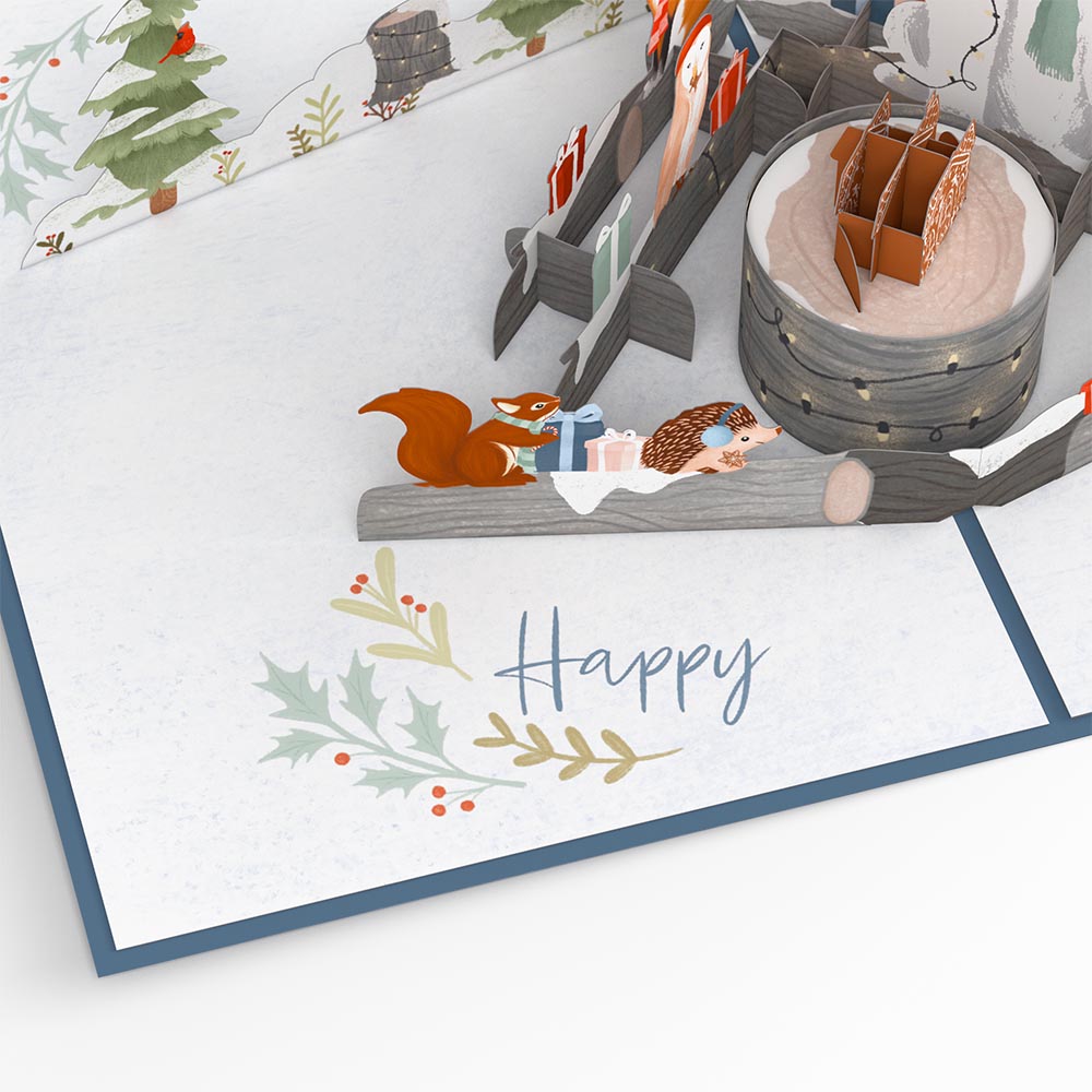 Holiday Woodland Animals Pop-Up Card、mySite、solidvoid