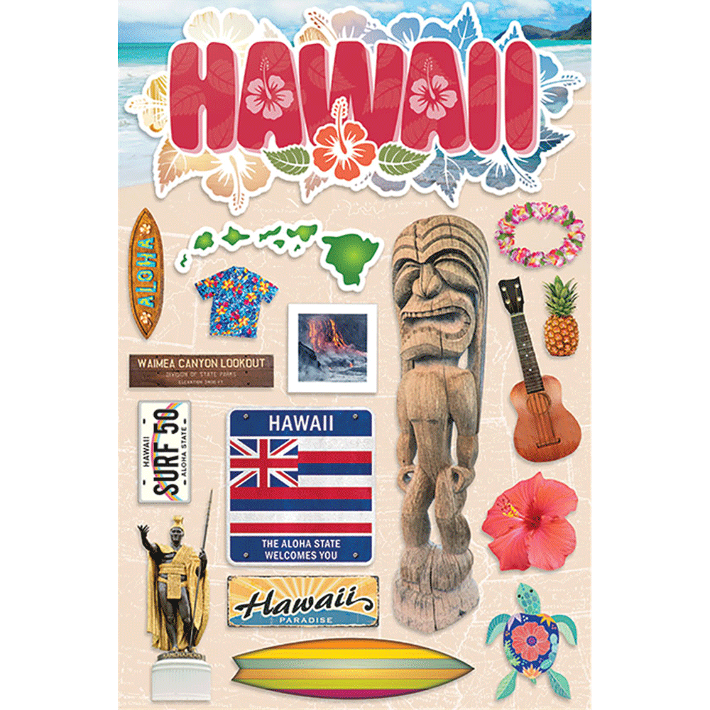  Hawaii Dimensional Stickers、mySite、ghnorth