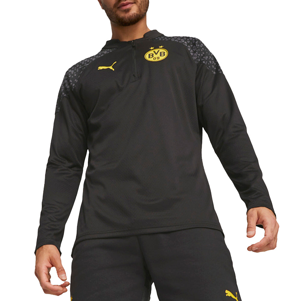 BVB Training Crew Neck Long Sleeve Quarter Zip Pullover Shirt、mySite、gtrtttuynbv