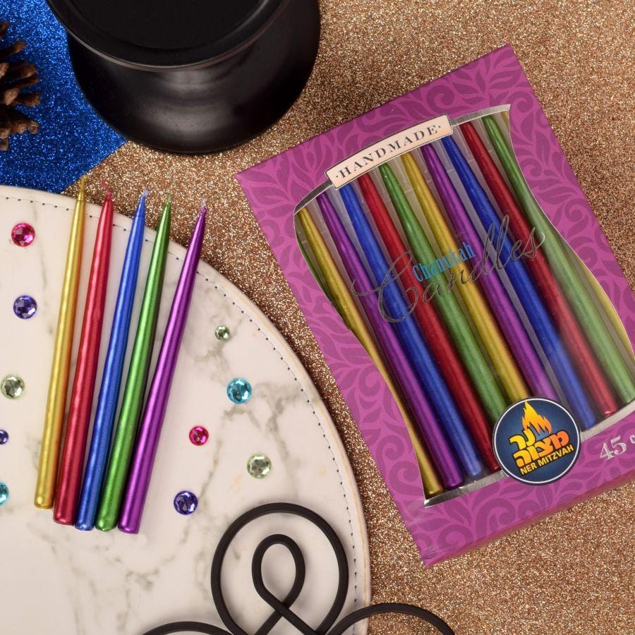 Metallic Multicolor Hanukkah Candles、mySite、topwebapps