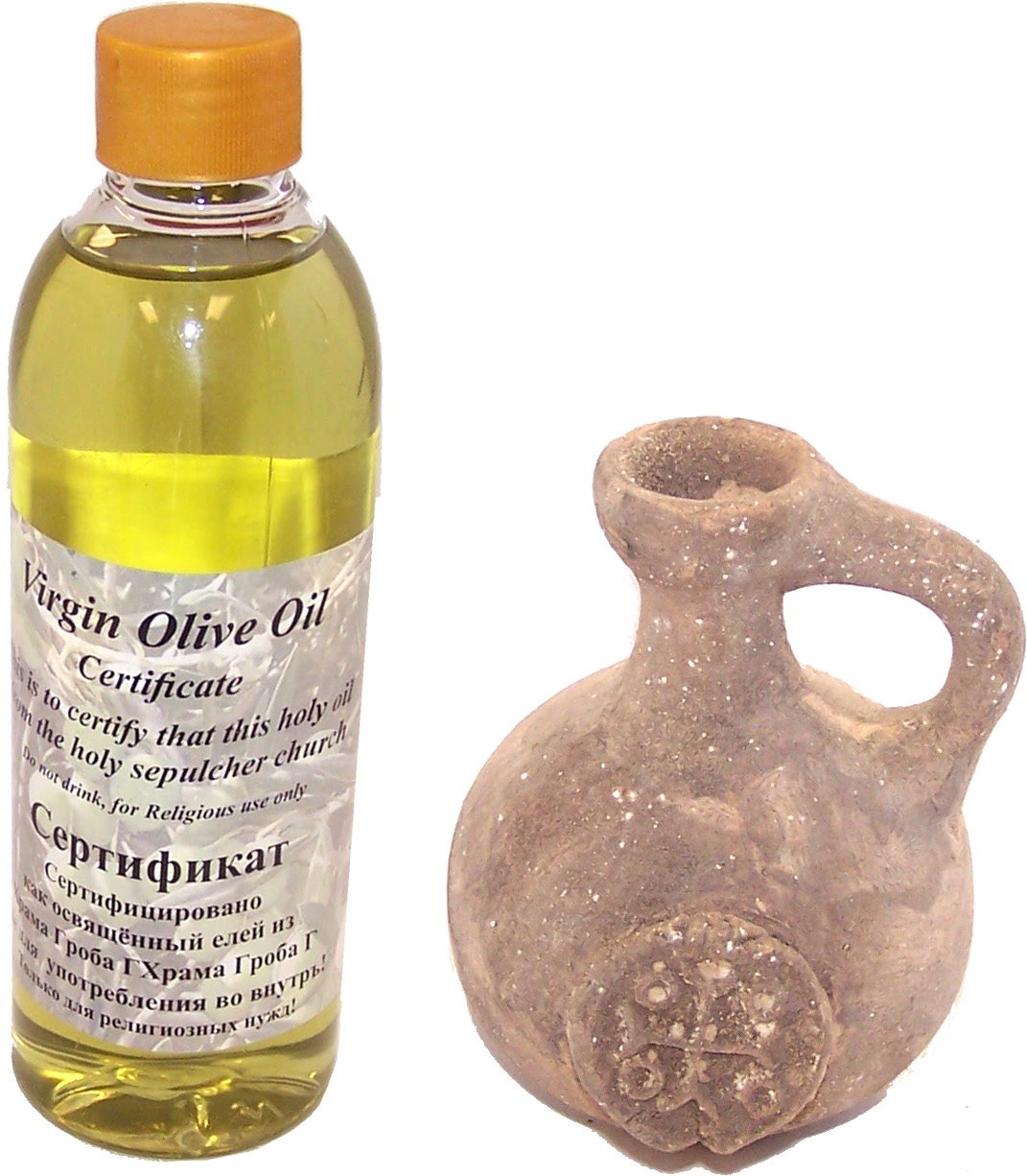 Crusaders Clay lamp / Jug with scented Holy Land Anointing oil - 250 ml ( 8.5 fl. oz. ) model II、mySite、topwebapps