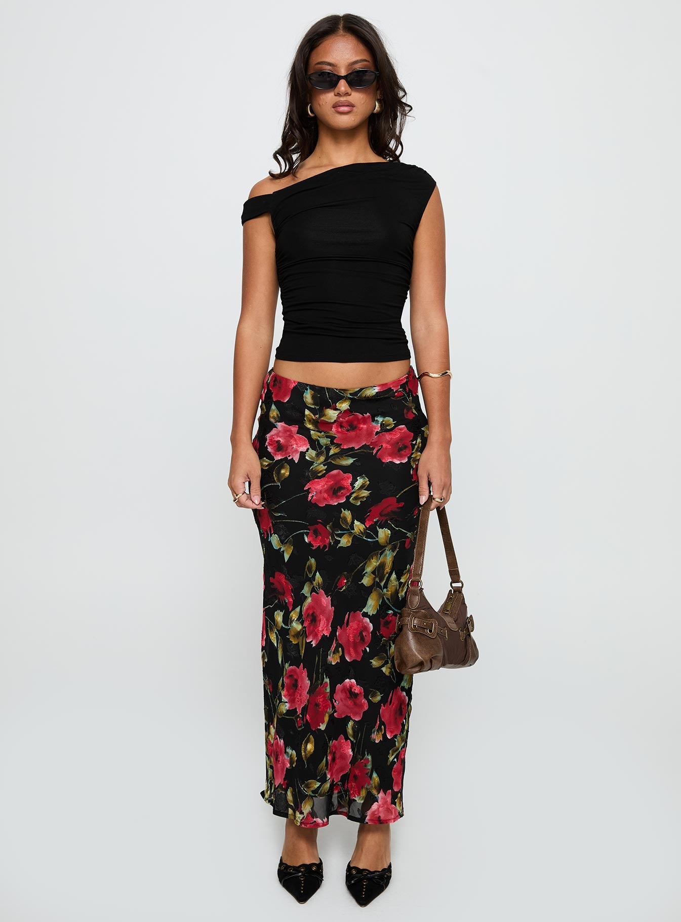 Emaretta Maxi Skirt Multi Floral、mySite、solidvoid