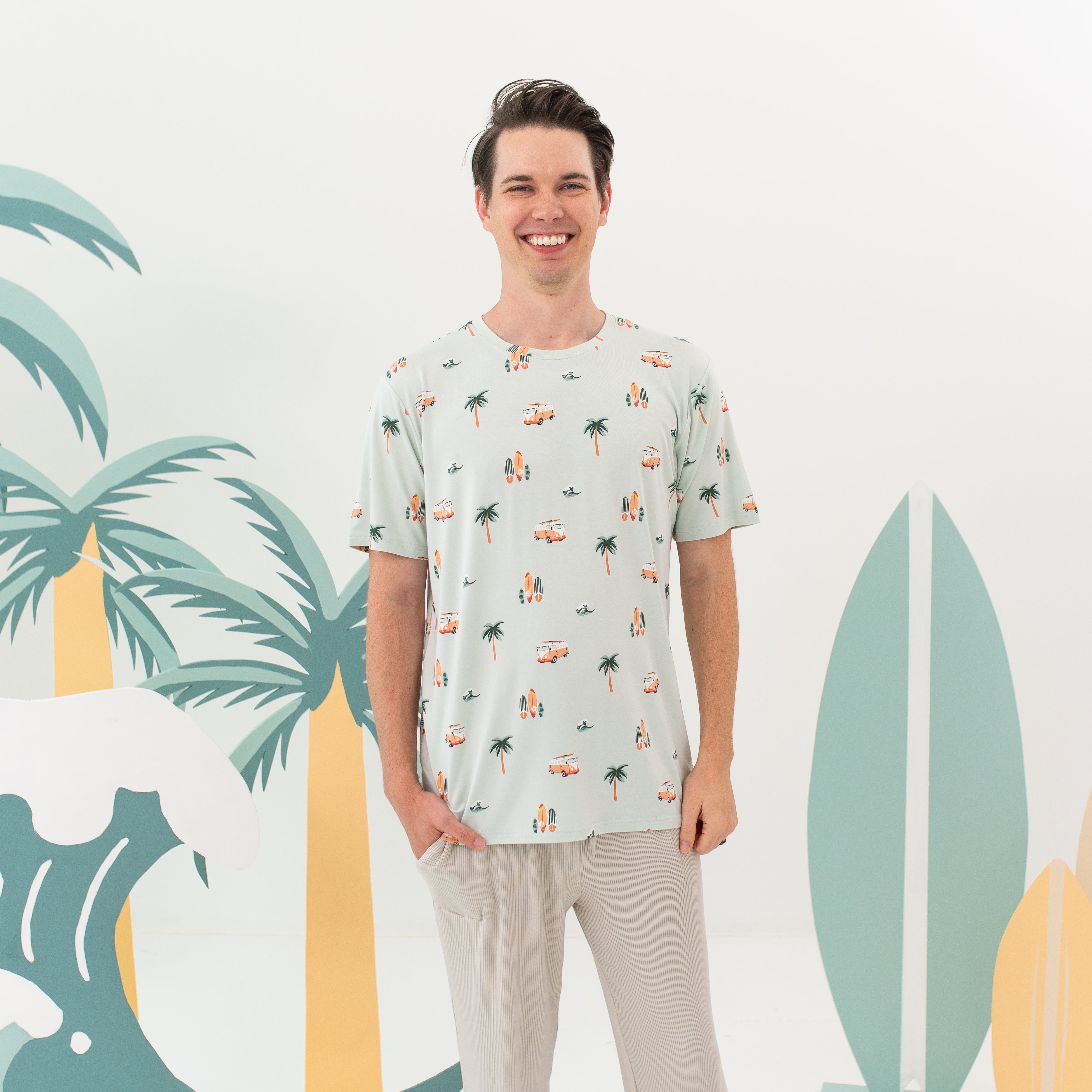  Men's Crew Neck Tee in Dew Surf、mySite、layawaytickets