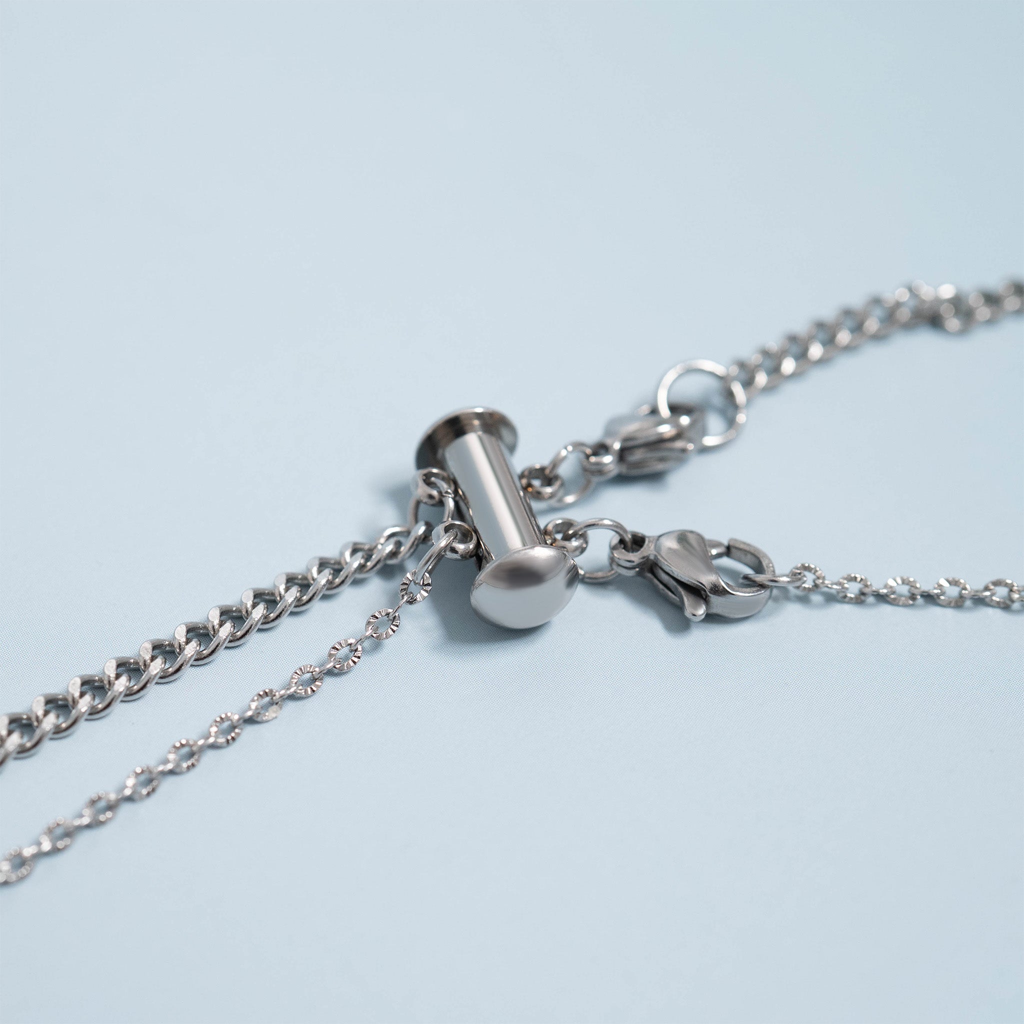 18K Gold PVD Stainless Steel 2 Row Layering Necklace Clasp / ENC0028、mySite、dreamappss