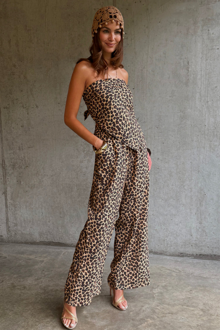 Lucia Leopard Elissa Trousers Petite、mySite、solidvoid