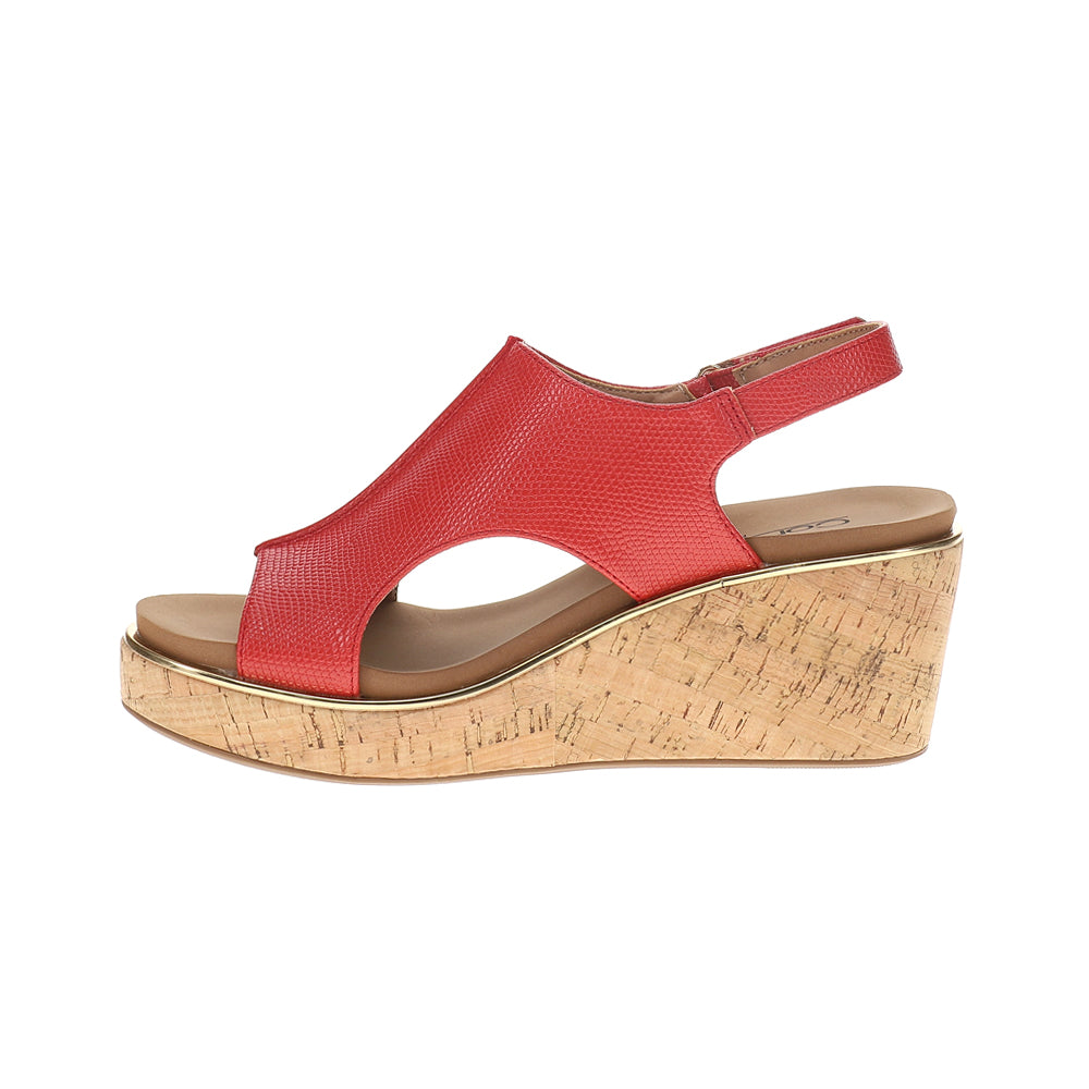 Carley Lizard Print Slingback Wedge Sandals、mySite、gtrtttuynbv