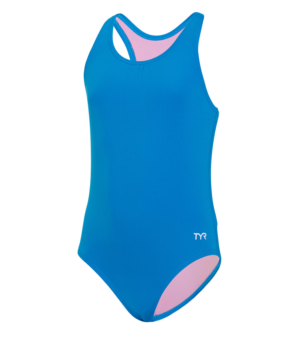 TYR Girls' Solid Durafast Elite Ella Maxfit One Piece Swimsuit (Little Kid, Big Kid)、mySite、noshort