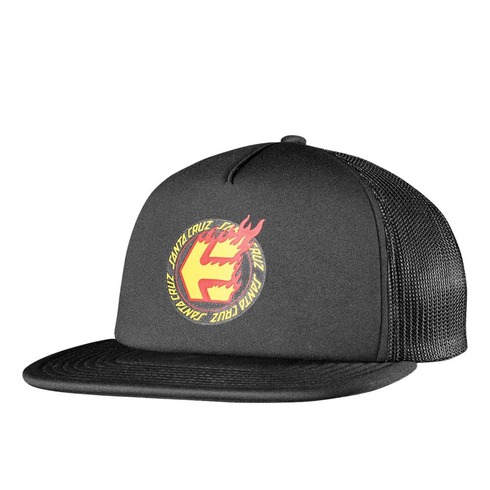  Etnies x Santa Cruz Flame Trucker Cap - Black、mySite、merchandisen