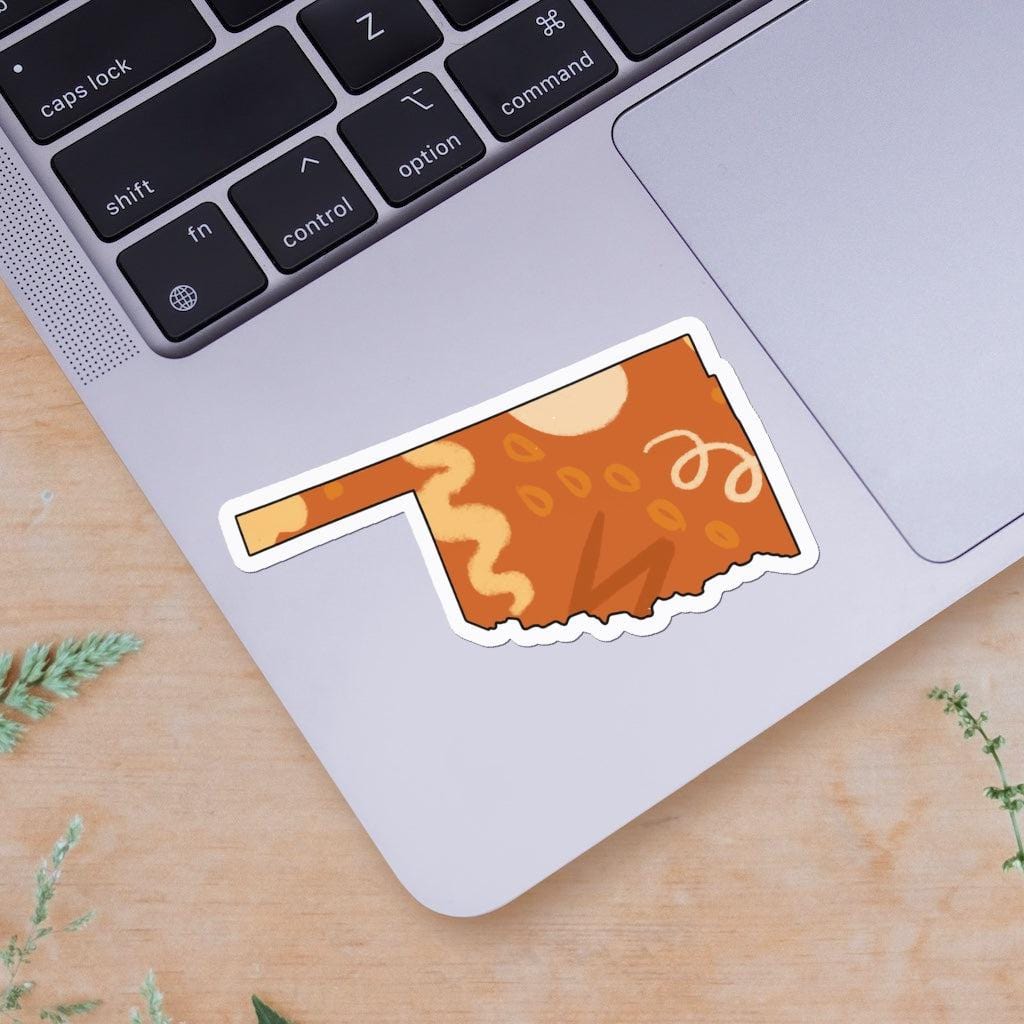  Oklahoma Orange Abstract Sticker、mySite、elrpsem3k
