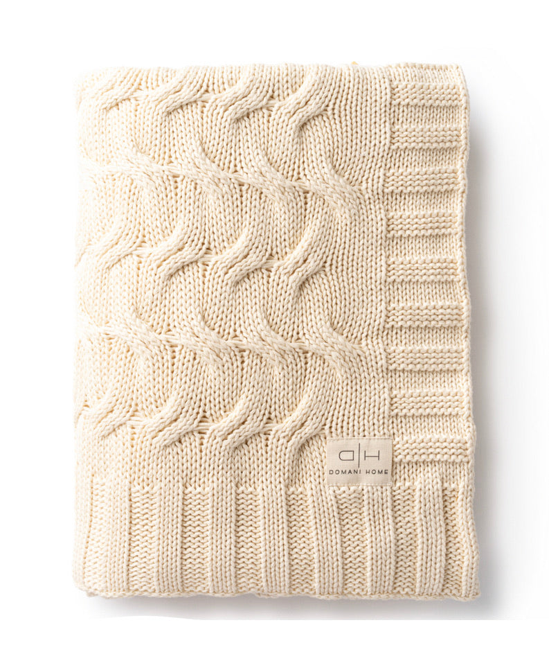  DH Ivory Cable Knit Throw、mySite、elrpsem3k