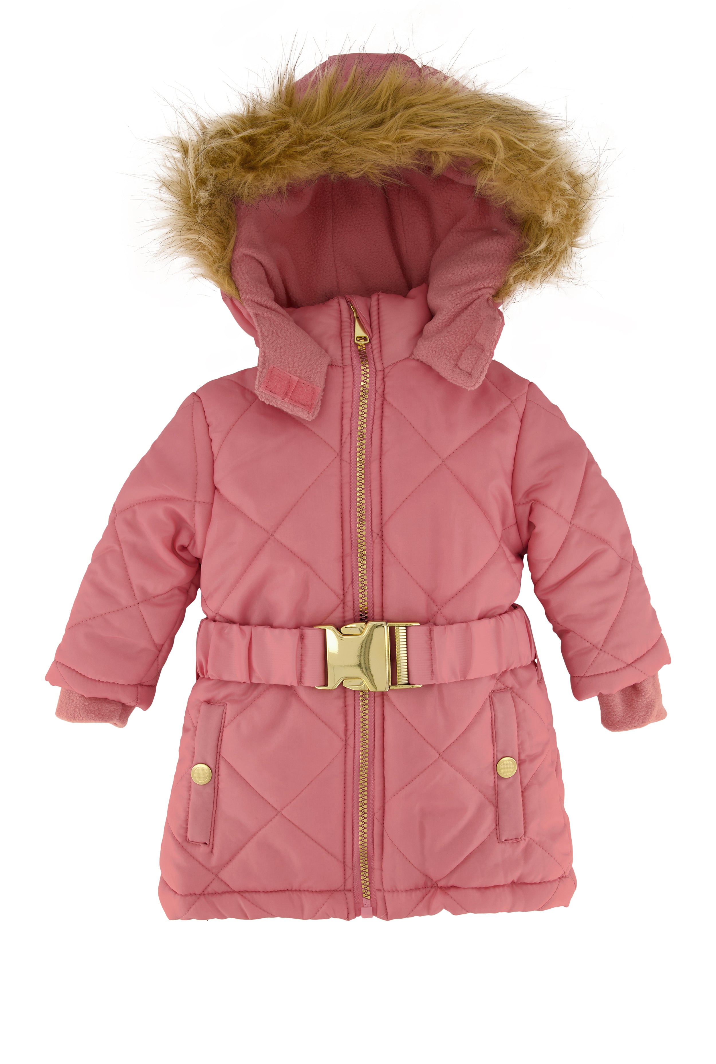 Baby Girls 12-24M Belted Long Puffer Jacket、mySite、camillekostekn
