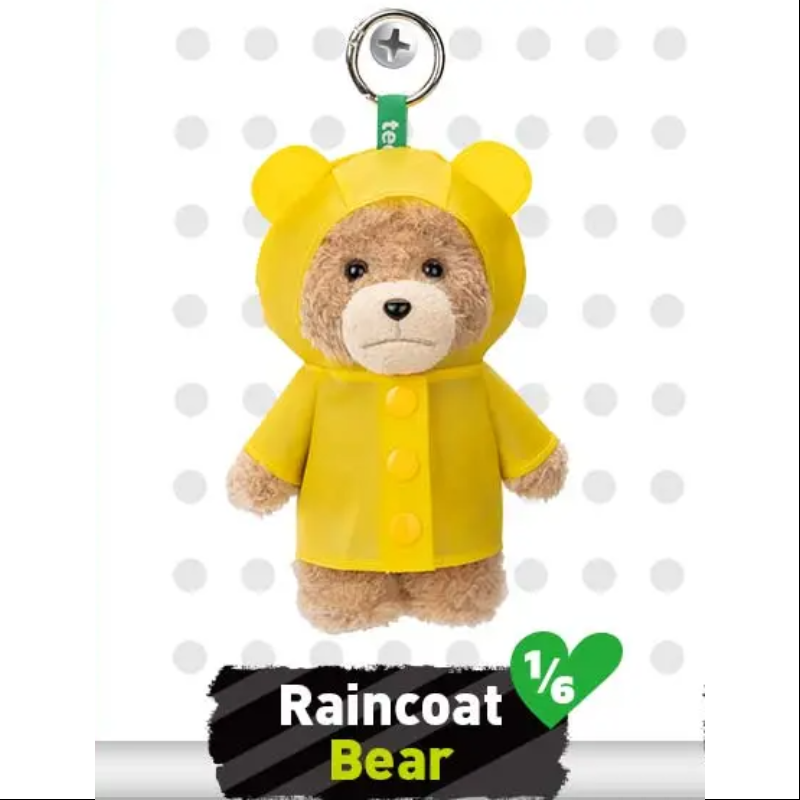  Ted2 Teddy Bear Action Plush Pendant Series Raincoat Bear、mySite、greenlandpopulation