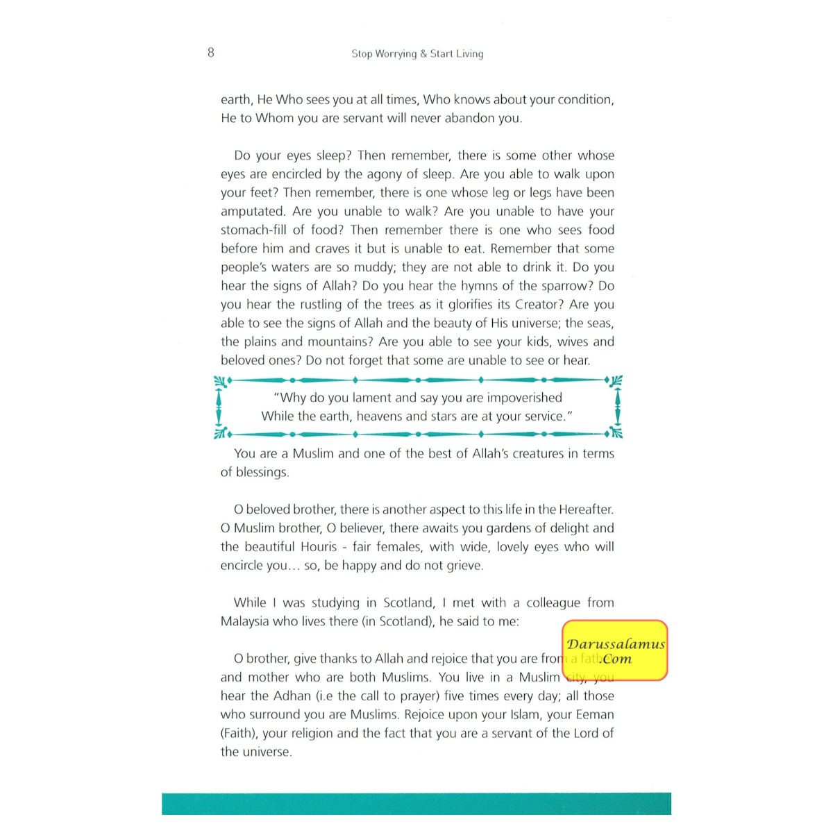 Stop Worrying & Start Living By Abdullah Bin Saeed Az-Zahranee、mySite、topwebapps