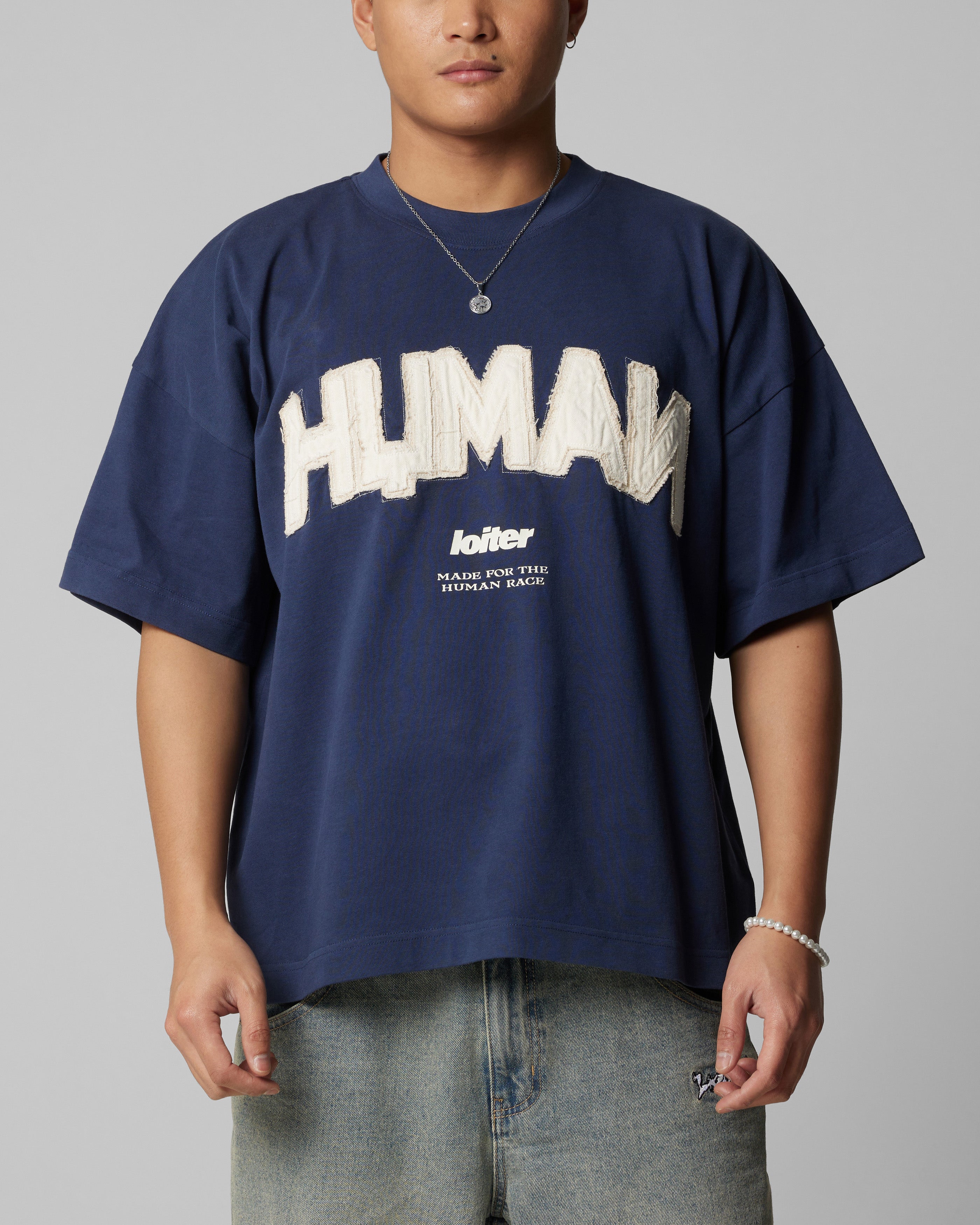 Loiter Human Box T-Shirt Blue、mySite、zt4zffjzw