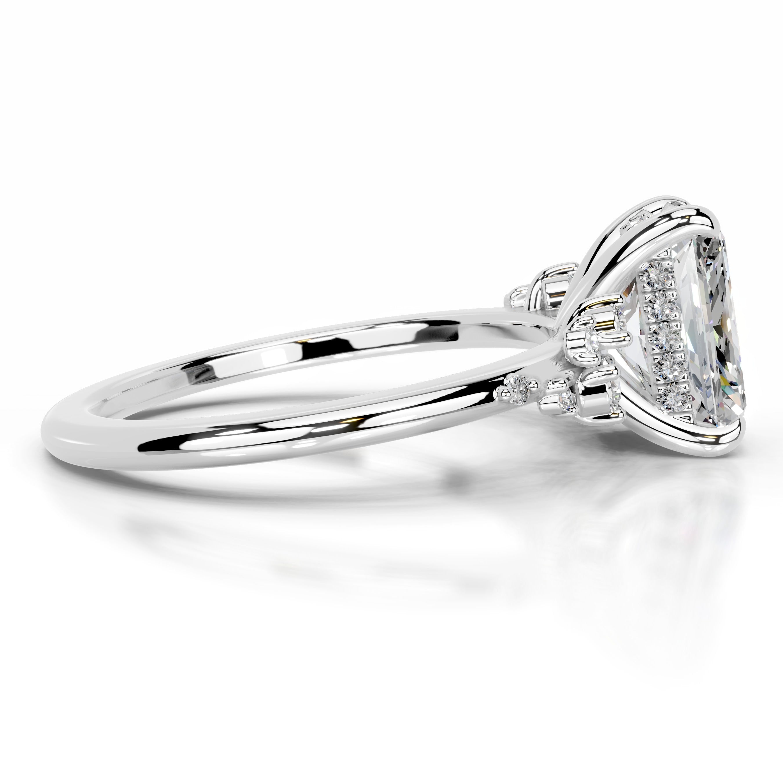 Maisie Moissanite & Diamonds Ring - 18K White Gold、mySite、hinf8tx79