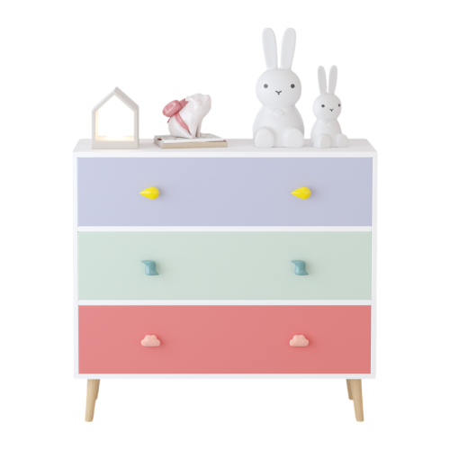 Kids 3 Drawer Dresser, Baby Nightstand for Bedroom, Storage Cabinet for Toddler Child for Living Room, Toddler Room, Nursery, Closet, Apartment (White)、、casual