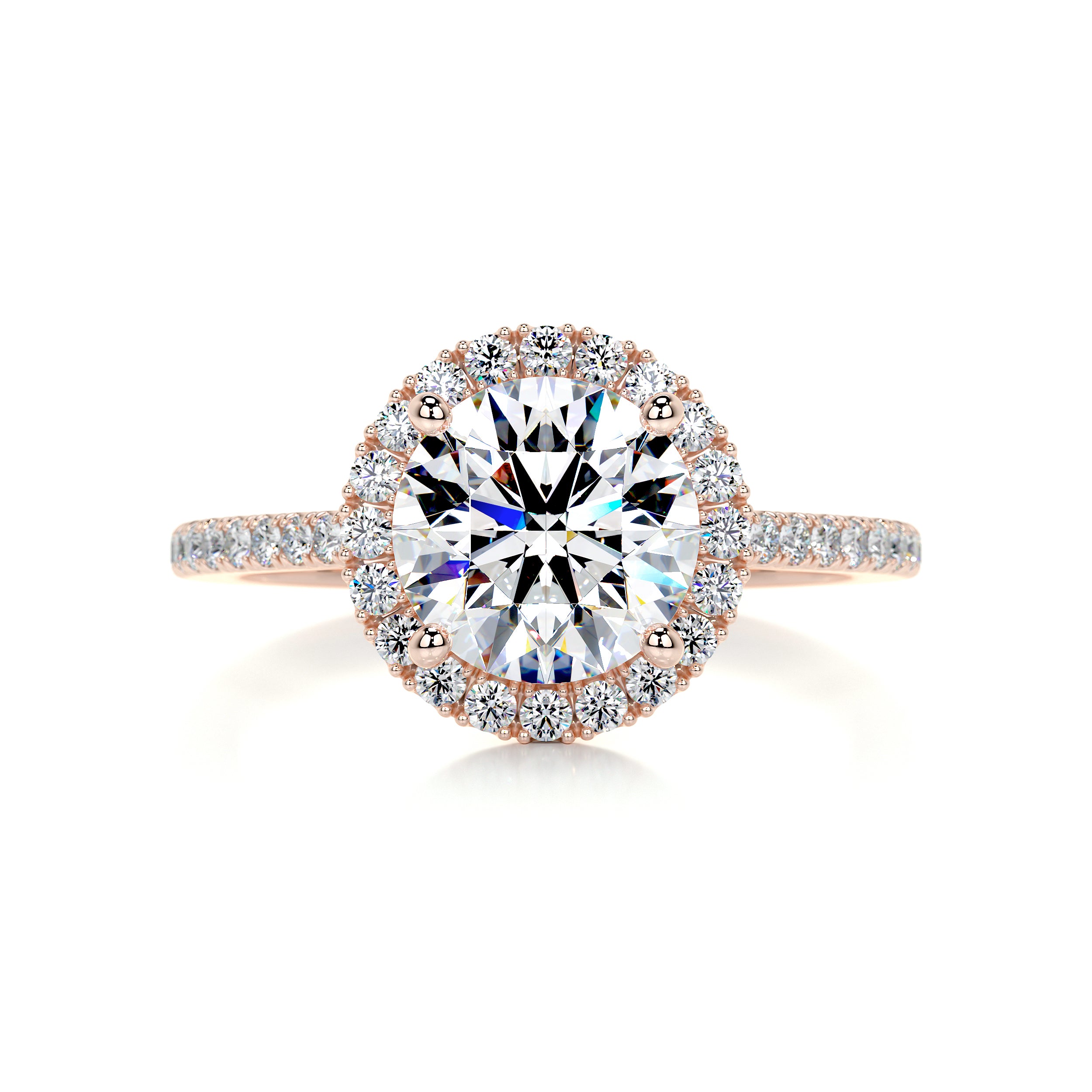 Layla Moissanite & Diamond Ring -14K Rose Gold、mySite、hinf8tx79