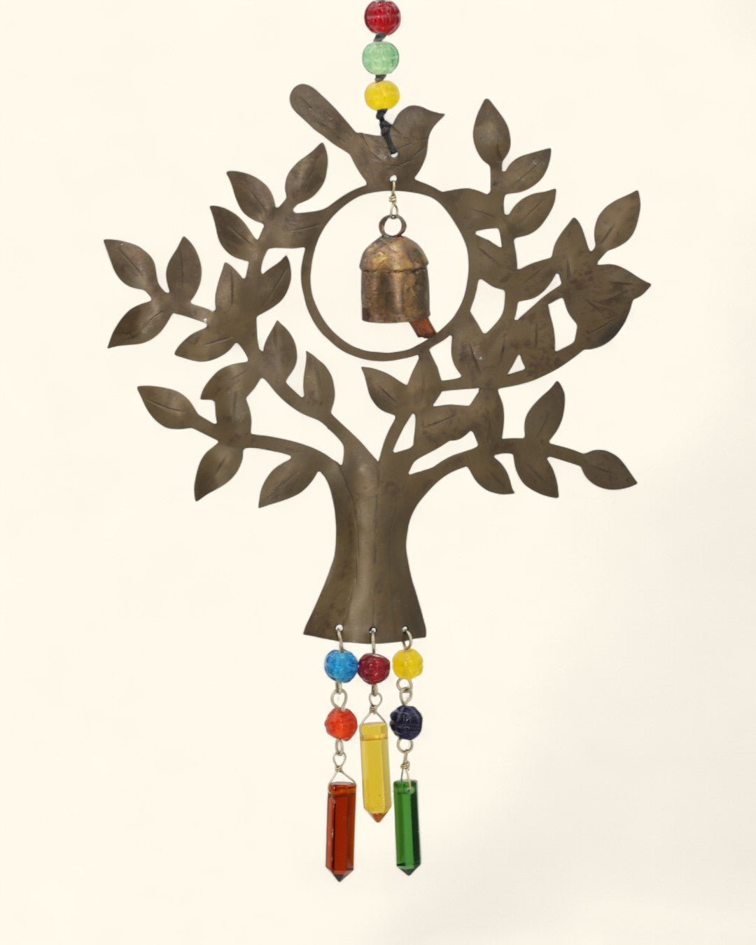 Tree of Life Chime Wall Hanging with Handcrafted Bell & Glass Crystals、mySite、topwebapps